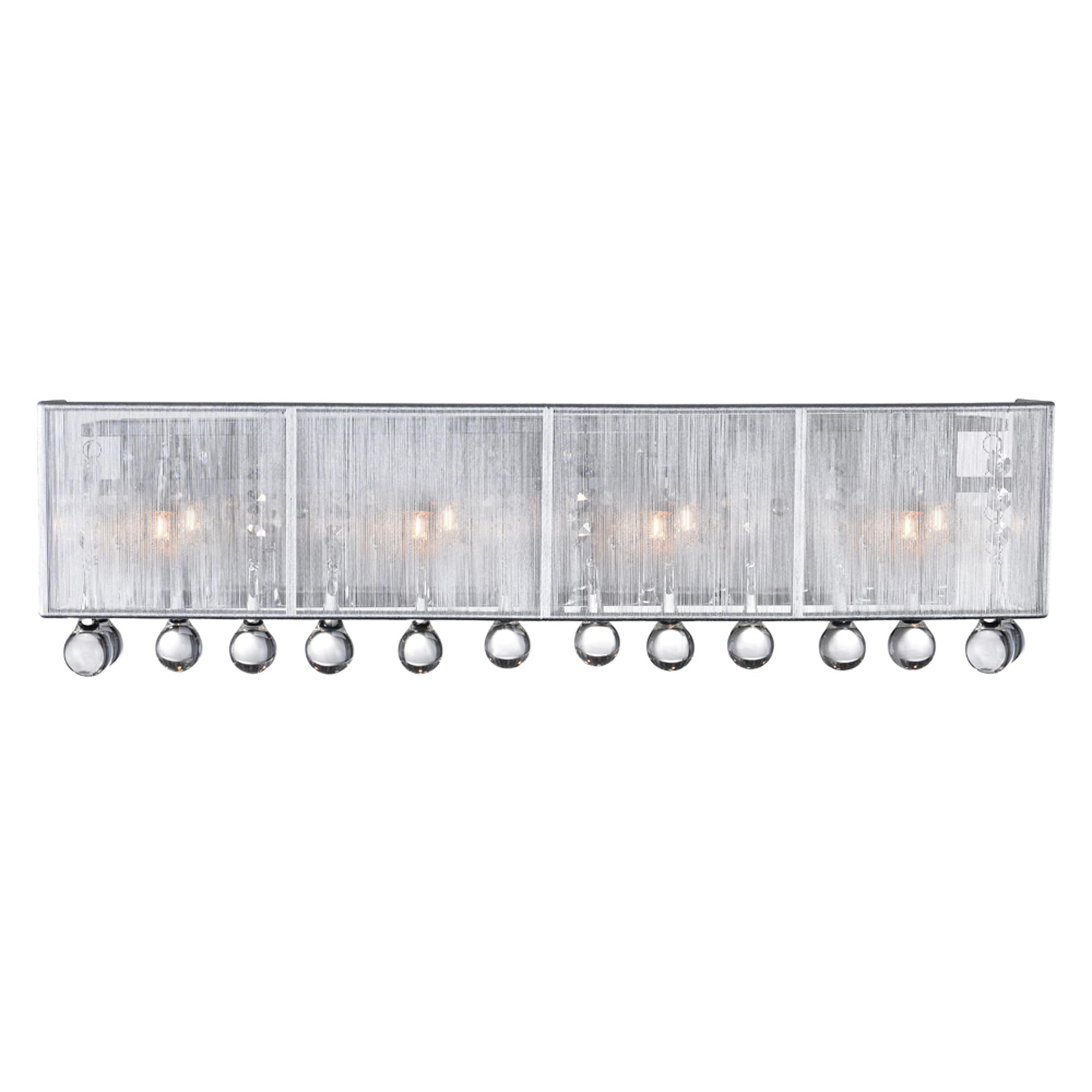 CWI Lighting Water Drop 4 Light Contemporary Metal Vanity Light in Chrome