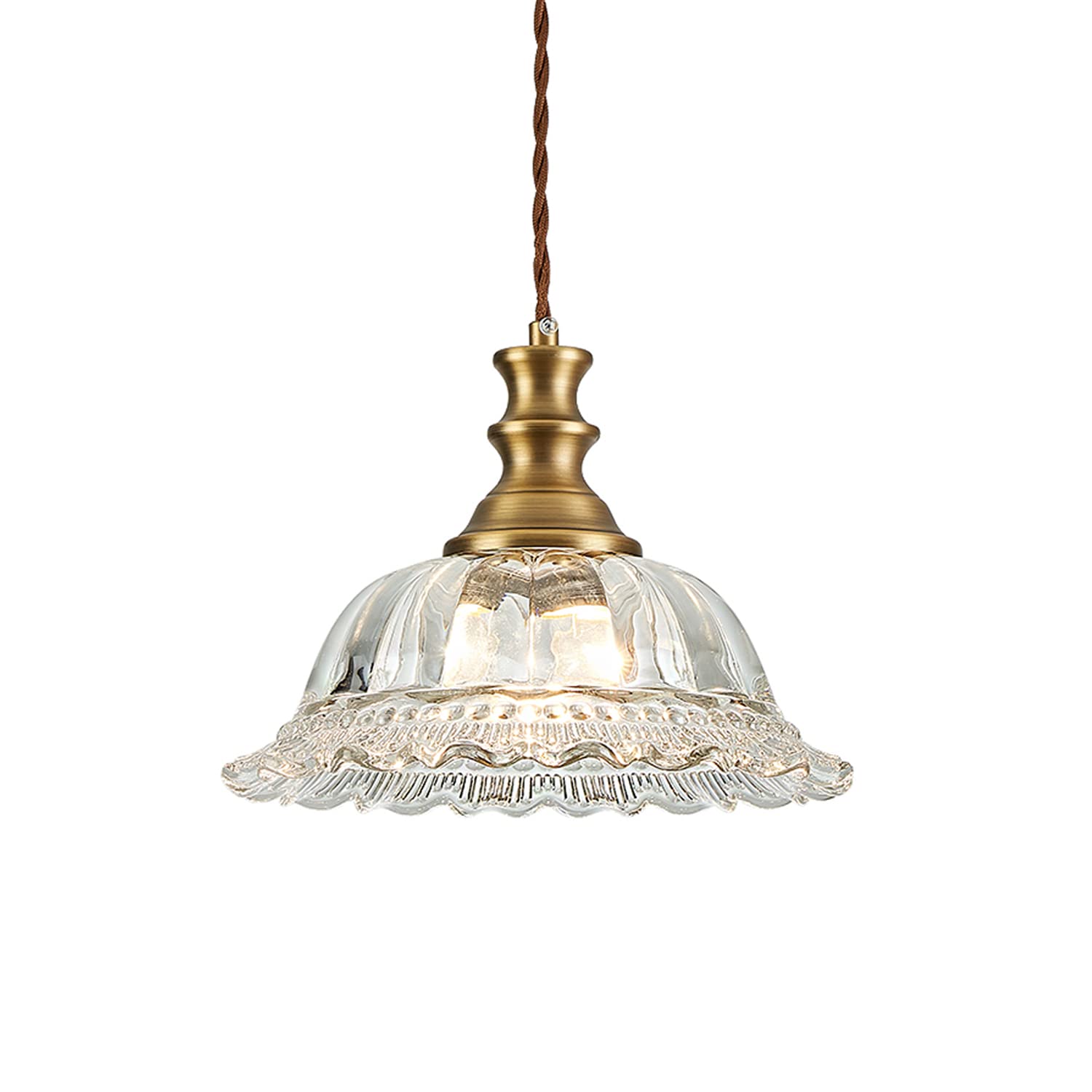 HDDFL Glass Pendant Lights Modern Pendant Lighting Fixtures Hanging Lamp Brushed Finish Hanging Light Fixture for Kitchen Island
