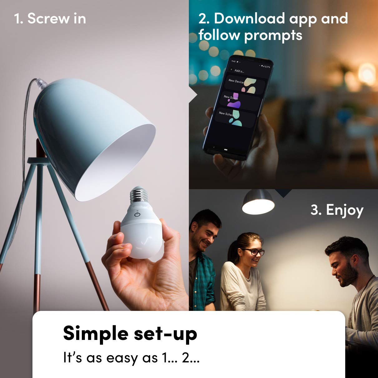 LIFX Color A19 Smart LED Light Bulb, 800 Lumens, Wi-Fi, Works with Alexa & Google, 1 Count, Plastic, Model L3A19LC08E26