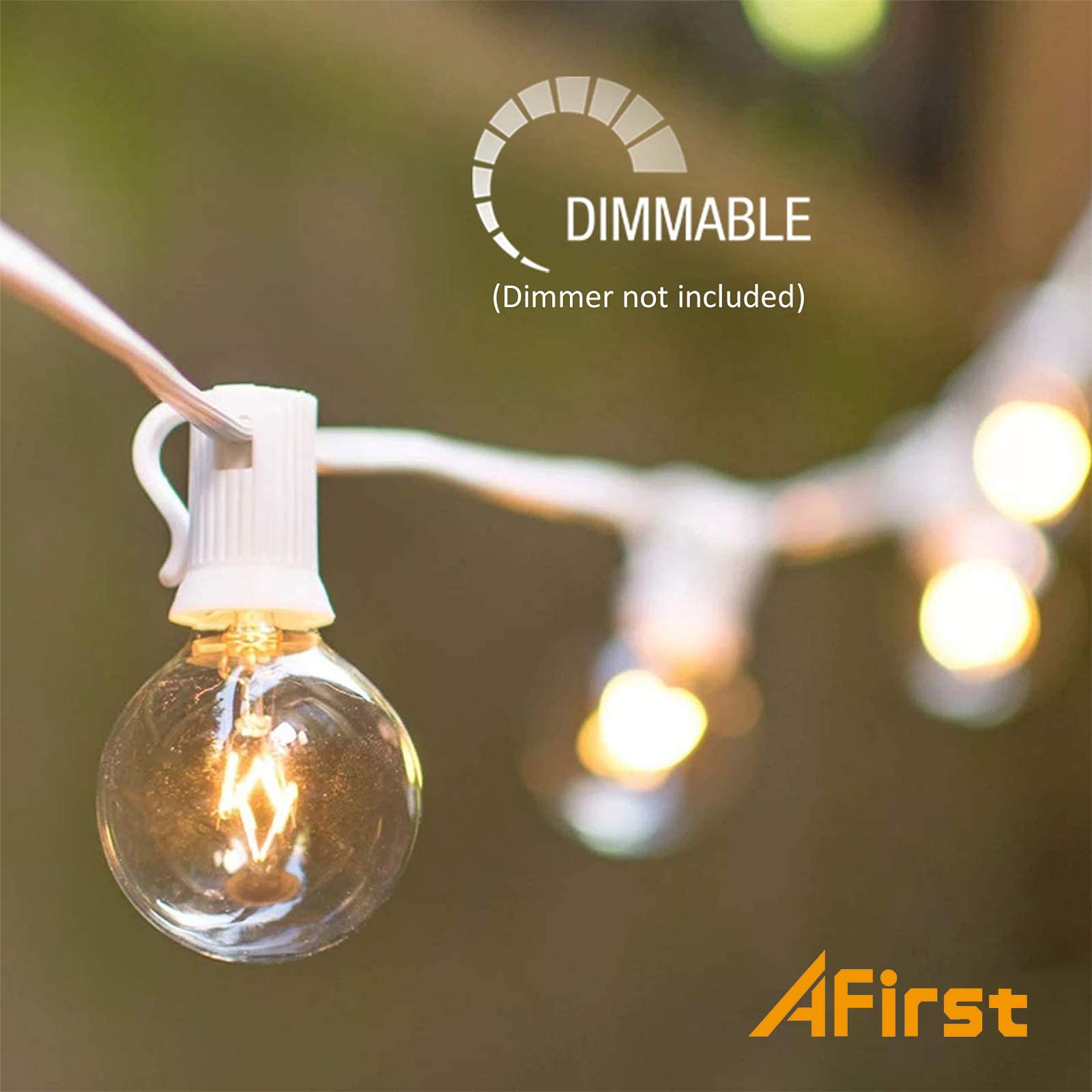 Afirst 100Ft Globe String Lights - 105 Waterproof Edison Bulbs For Outdoor Patio & Wedding