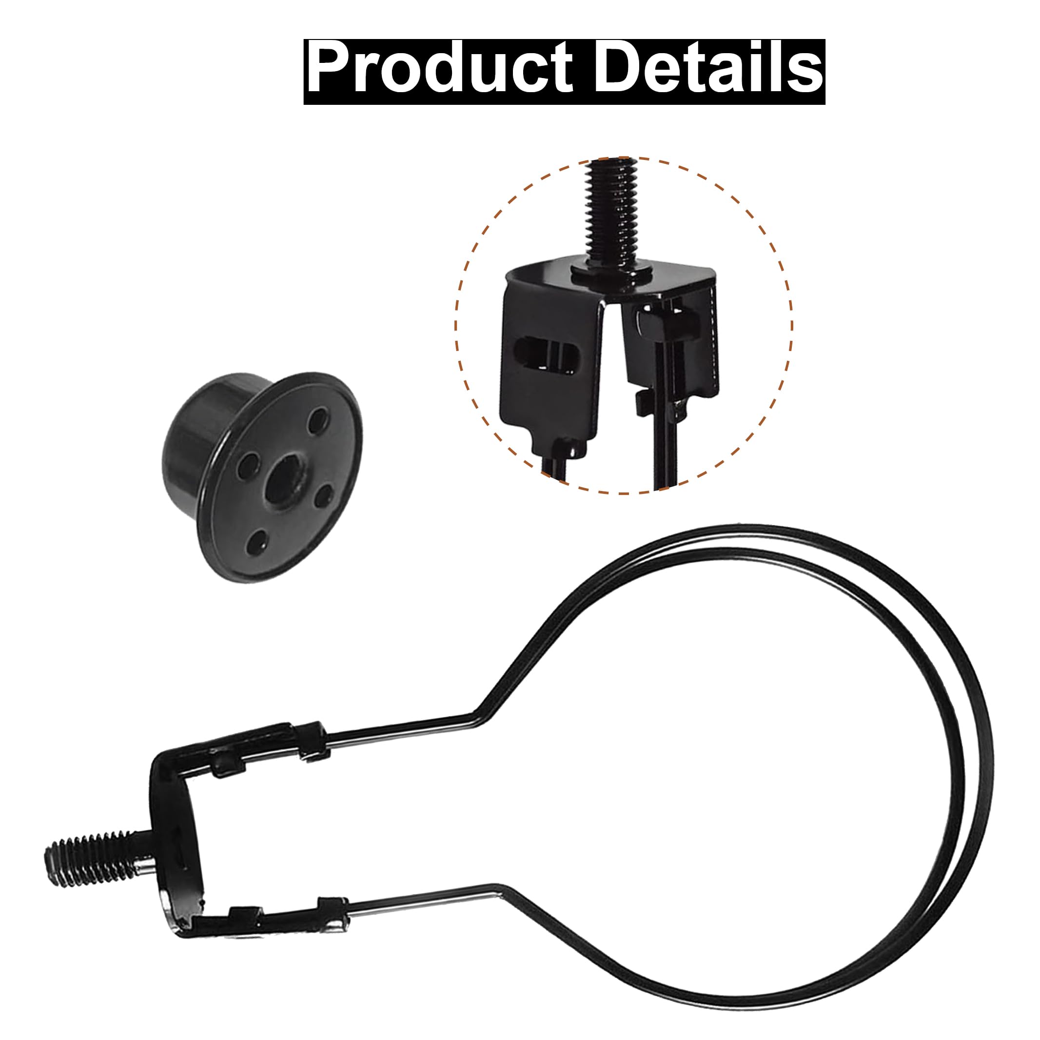 Ma&J Lamp Shade Bulb Clip Adapter, Clip On Lamp Shade Adapter Includes Finial And Lampshade Levellers,Spring Clip For Light Bulb