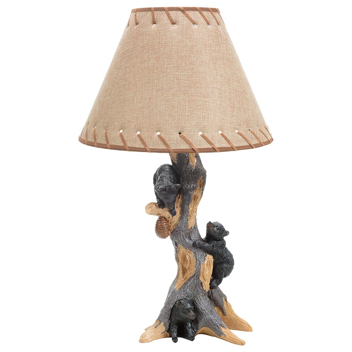 BLACK FOREST DECOR Life is Sweet Bear Accent Lamp - Vintage Rustic Home Décor, 23" x 14", Black, Model DS10934
