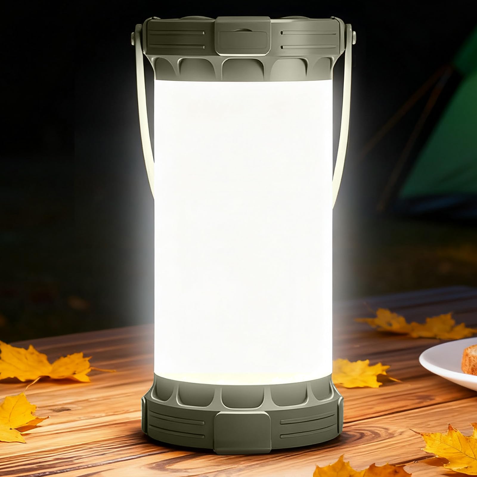 Glocusent 135 LED Ultra Bright Camping Lantern, Up to 200H, 5000mAh Camping Lights with 3 Colors & 5 Brightness, SOS, Max 1500LM