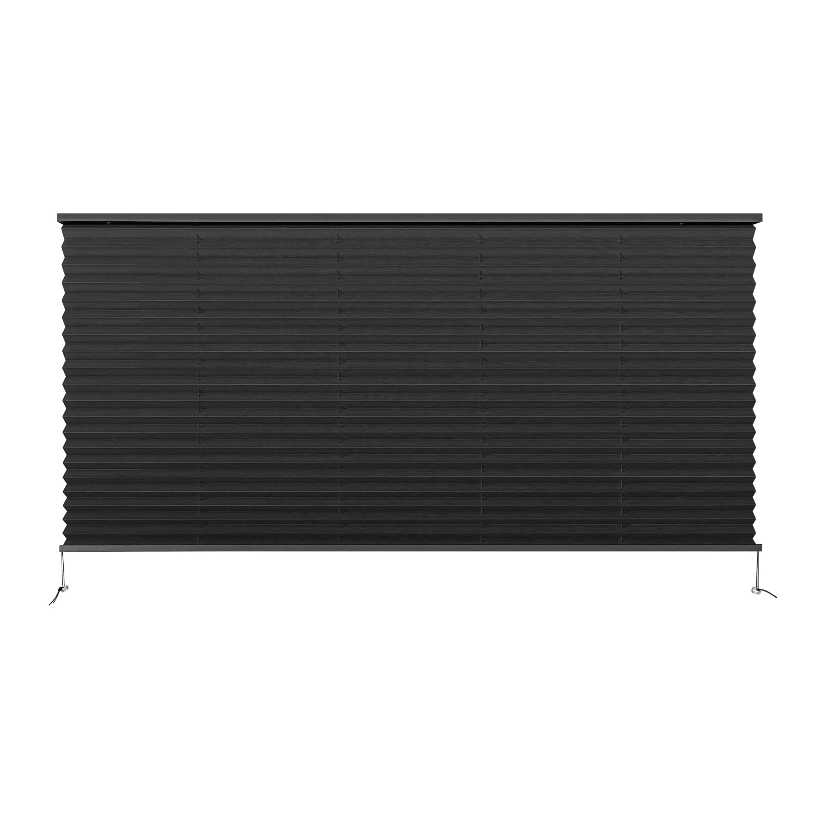 Dulepax Rv Blinds - Pleated Shades, 50'' W X 24'' L Black Rv Window Shades For Camper, Travel Trailers, Motorhome'S Window