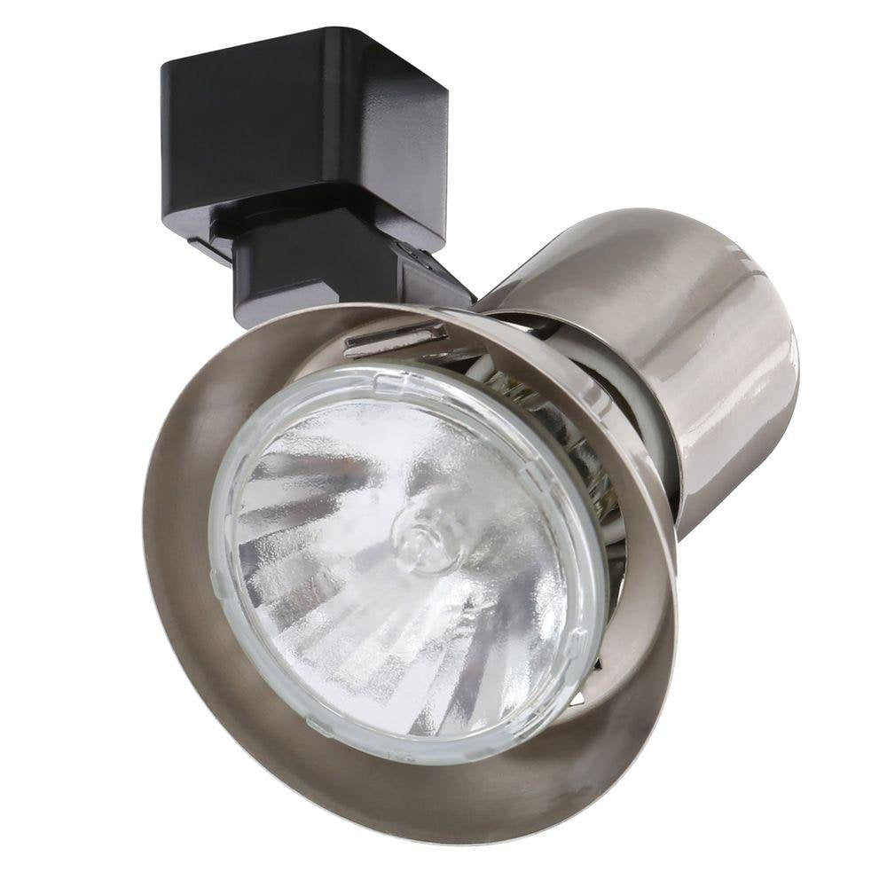 Juno Satin Chrome Track Light Head - Alloy Steel, Adjustable, Modern Design