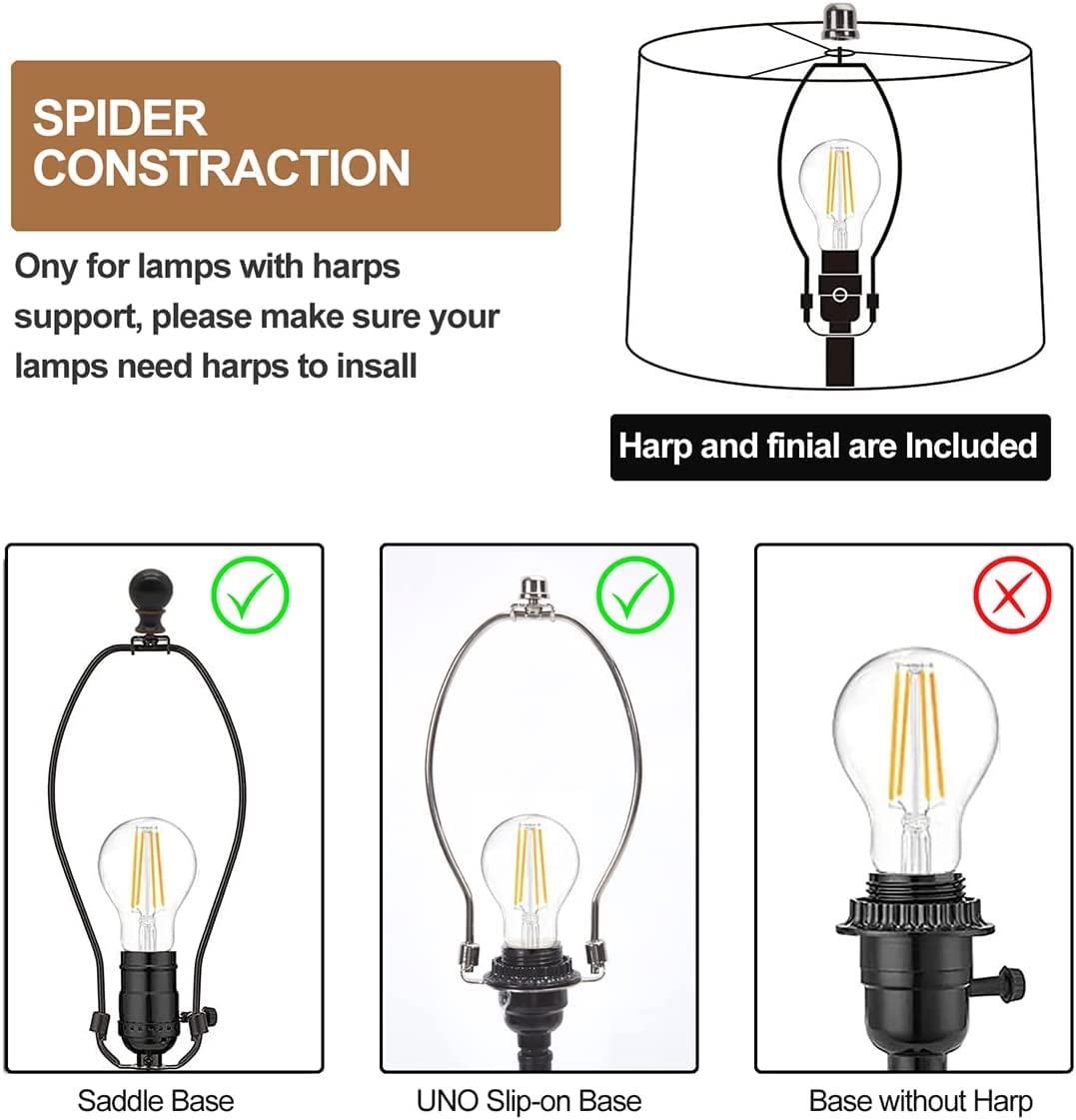 Luvkczc Black Drum Lampshades Set Of 2, 12.7 X 12.7 X 10, enhanced Fabric With Crystal Design