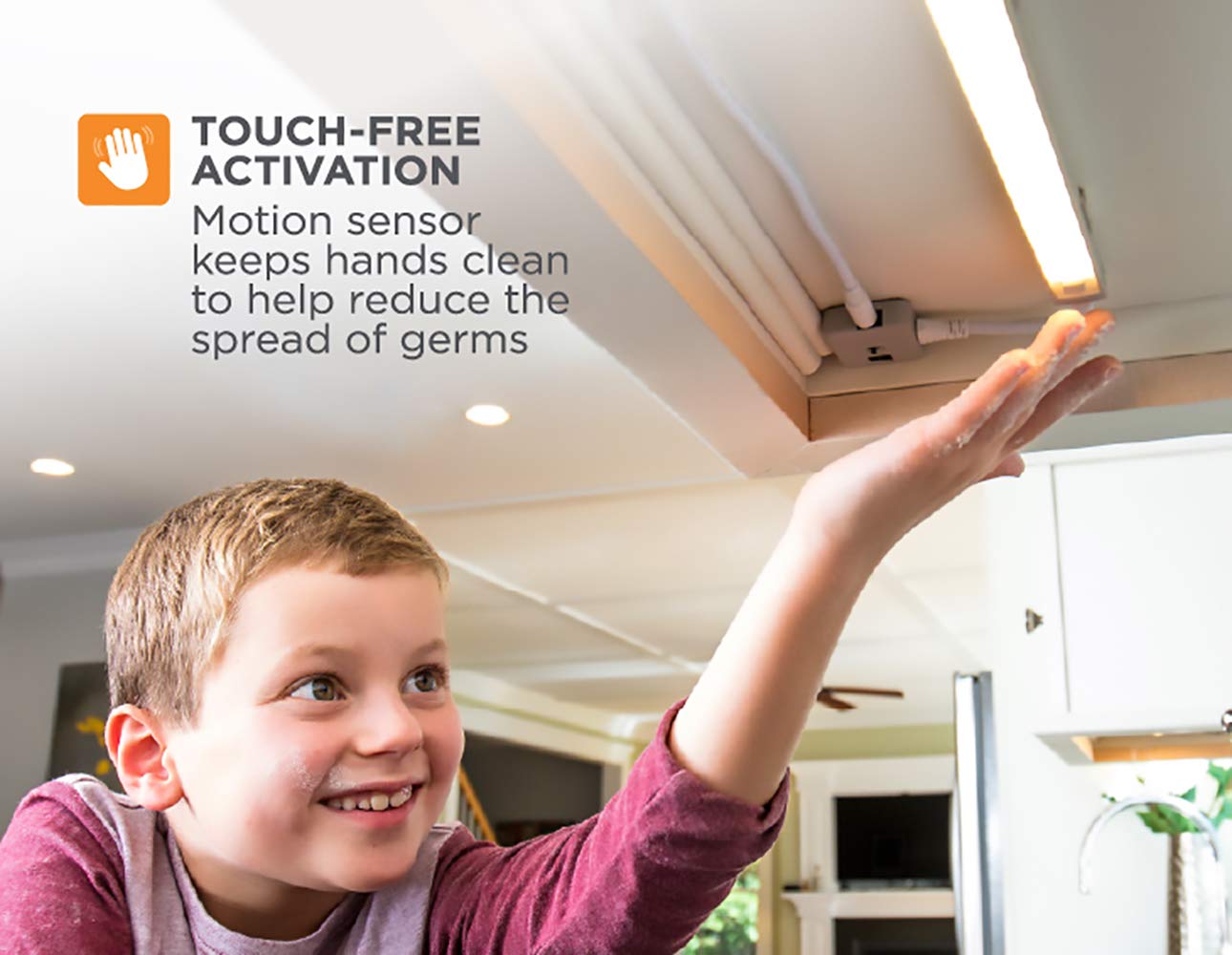 Black+Decker Dimmable Under Cabinet Lighting With Motion Sensor, 24.6W, 1800 Lumens, White 2700K, 5-Bar Kit, 9&quot;, Warm