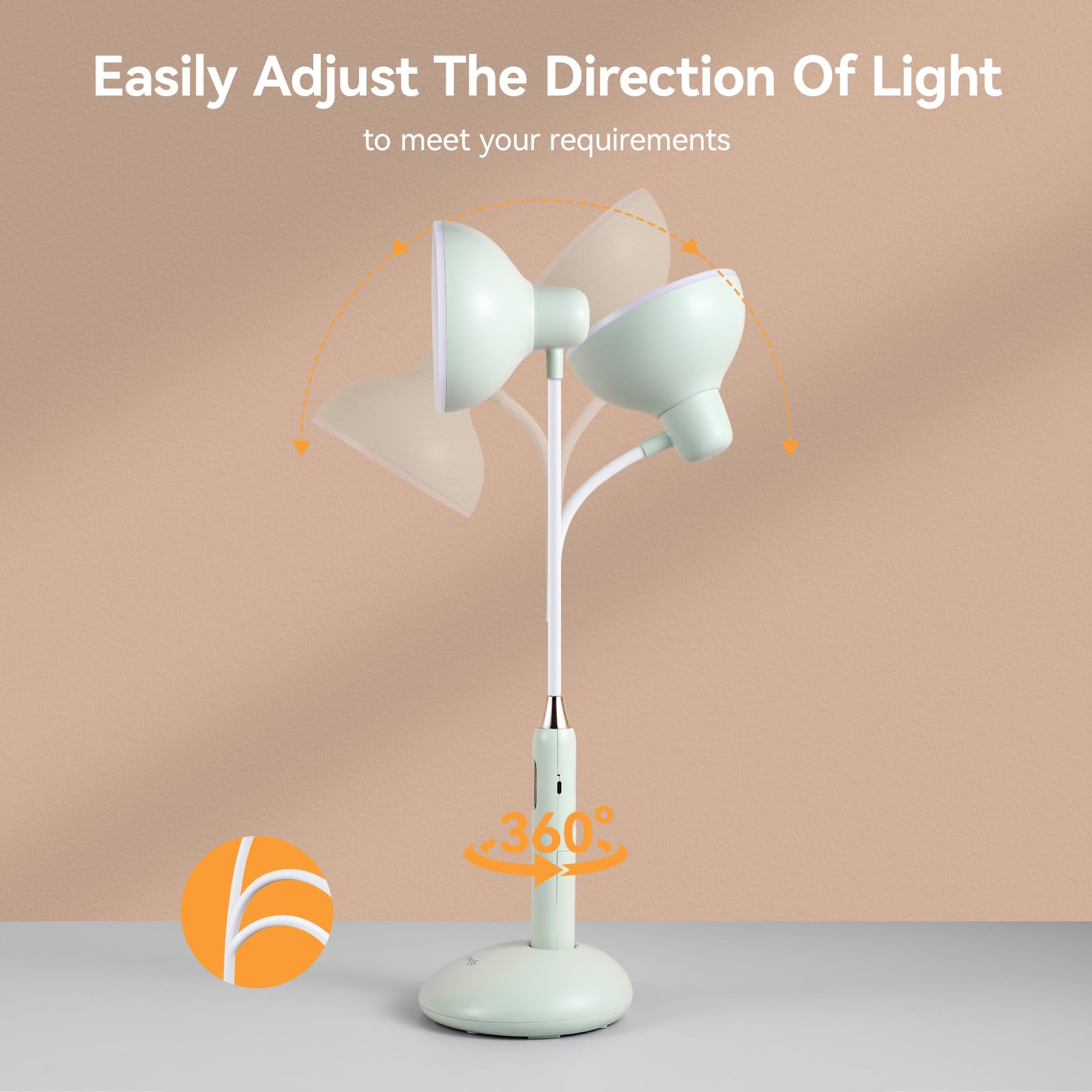 Vavofo Wireless Touch Control Desk Lamp 6781-2700-7000K Color Temperature, 700Lm, Eye-Caring Led Desk Light With Usb-C Charging,