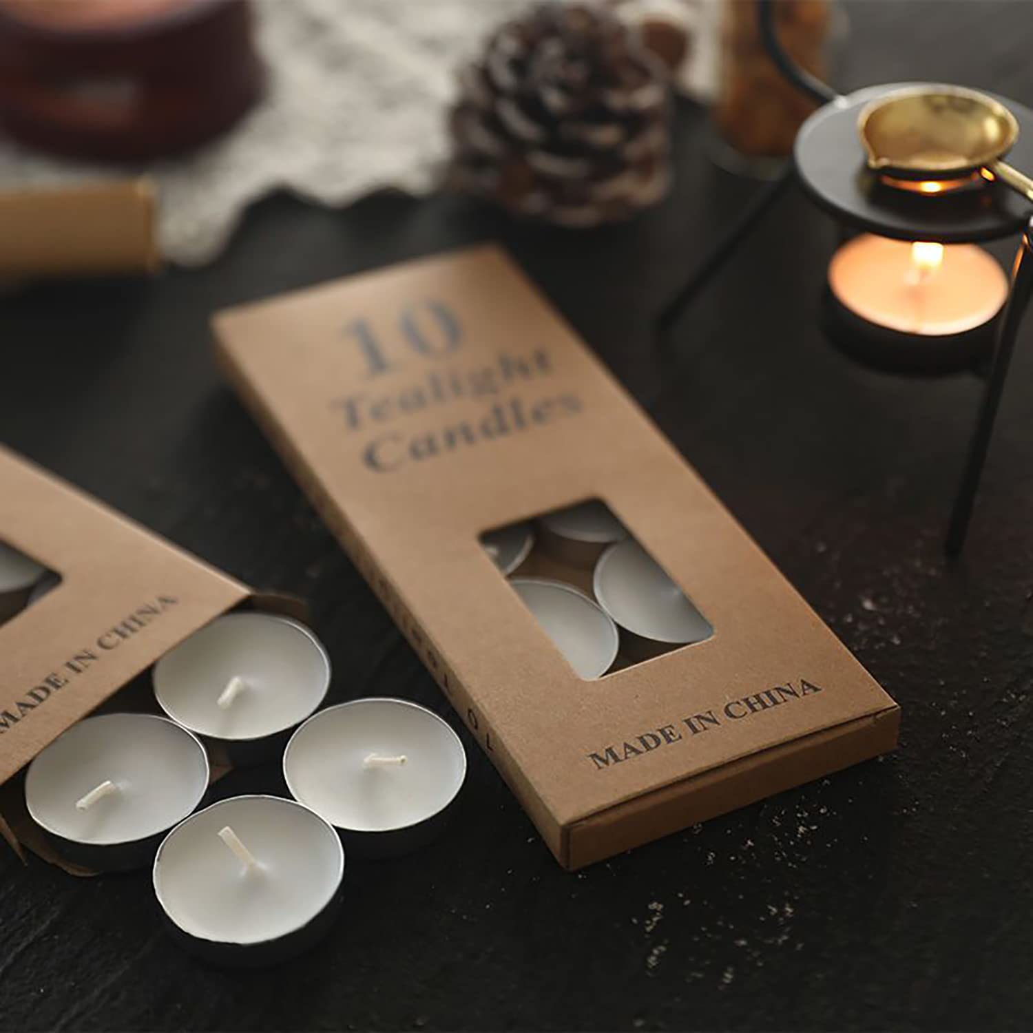 10 Pack Tea Candles Wedding Party and Home Decoration Votive Parties Tealight Small Wishing Bulk with 1.5-2 Hours Extended Burn