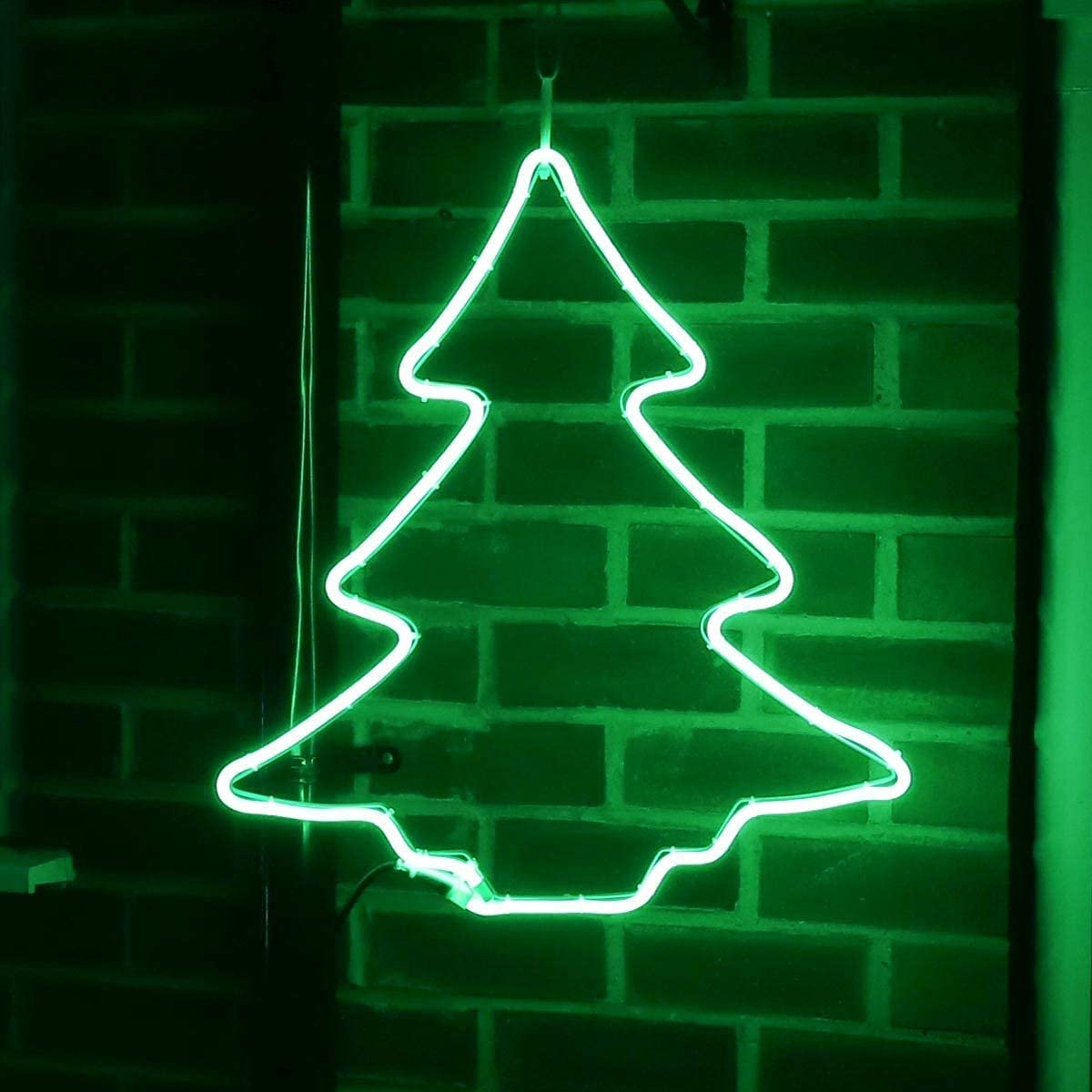 Jiguoor Usb Rechargeable El Wire 32.8Ft/10M (5Mx2) Bright Neon Light Strip 360° Illumination Neon Tube Rope Lights For Diy, Festival, Party Decoration, Halloween, Chrismas (32.8Ft/10M, Green)