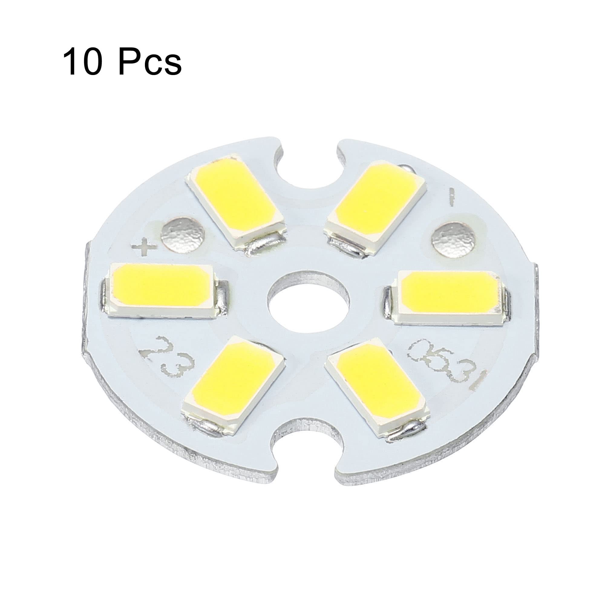 Meccanixity Cob Led Light Chip Bead 3W 120Lm 6000-6500K 23Mm 9-11Vdc Energy Saving Bulb For Spotlight Floodlight Replacement Whi