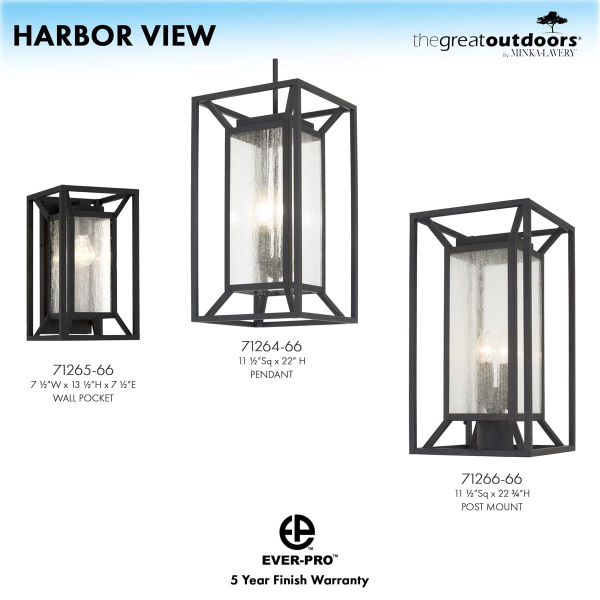 Minka Lavery Harbor View Outdoor Wall Sconce, 1-Light Clear Seeded Glass, Sand Coal, 60W