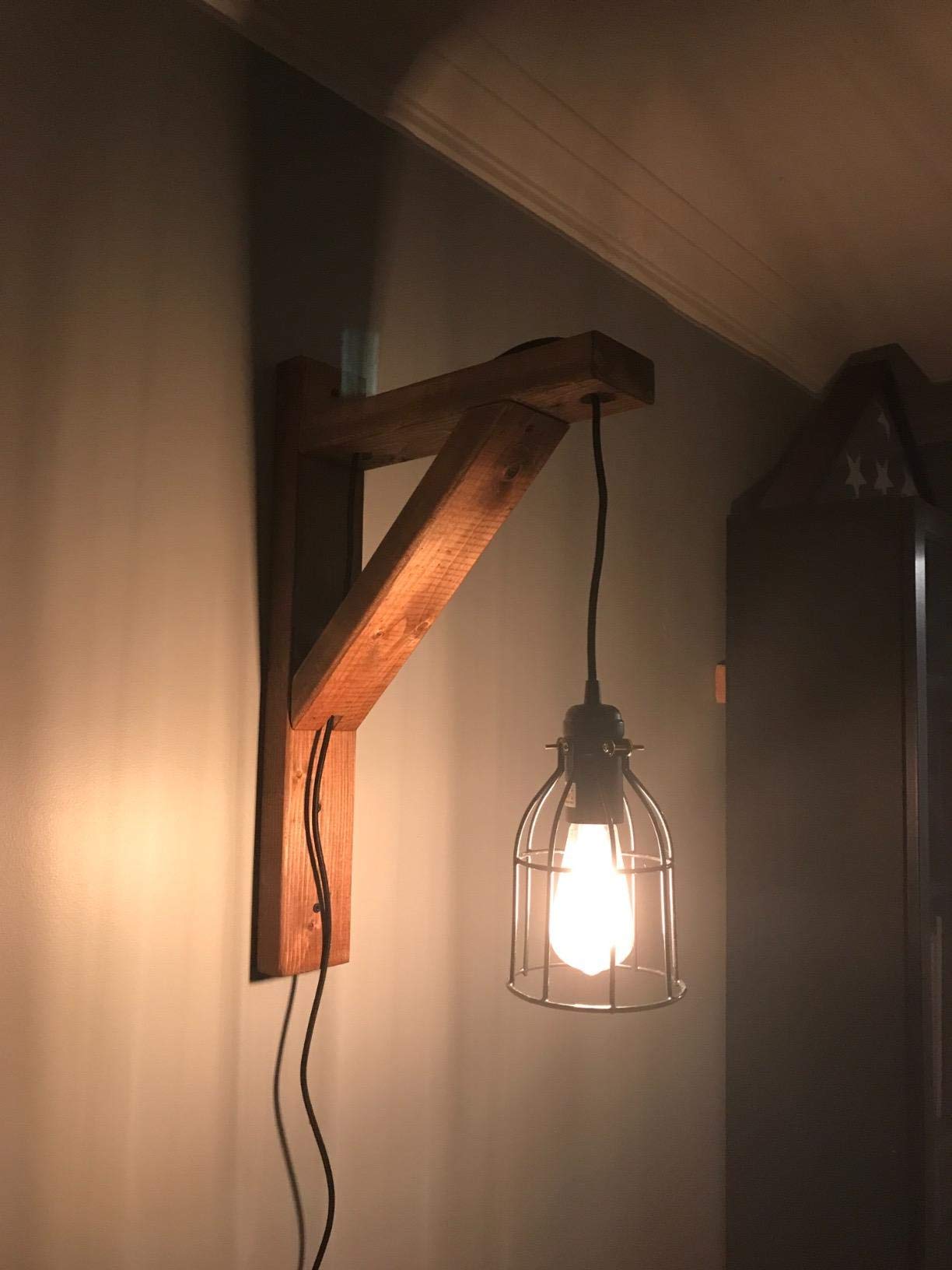 Xiding Farmhouse Vintage Industrial Metal Wire Cage  Old Open Style Lamp Guard Adjustable For Hanging Pendant Lighting  Perfect Diy Lamp Shade Replacement Accessories  Pack Of 4.