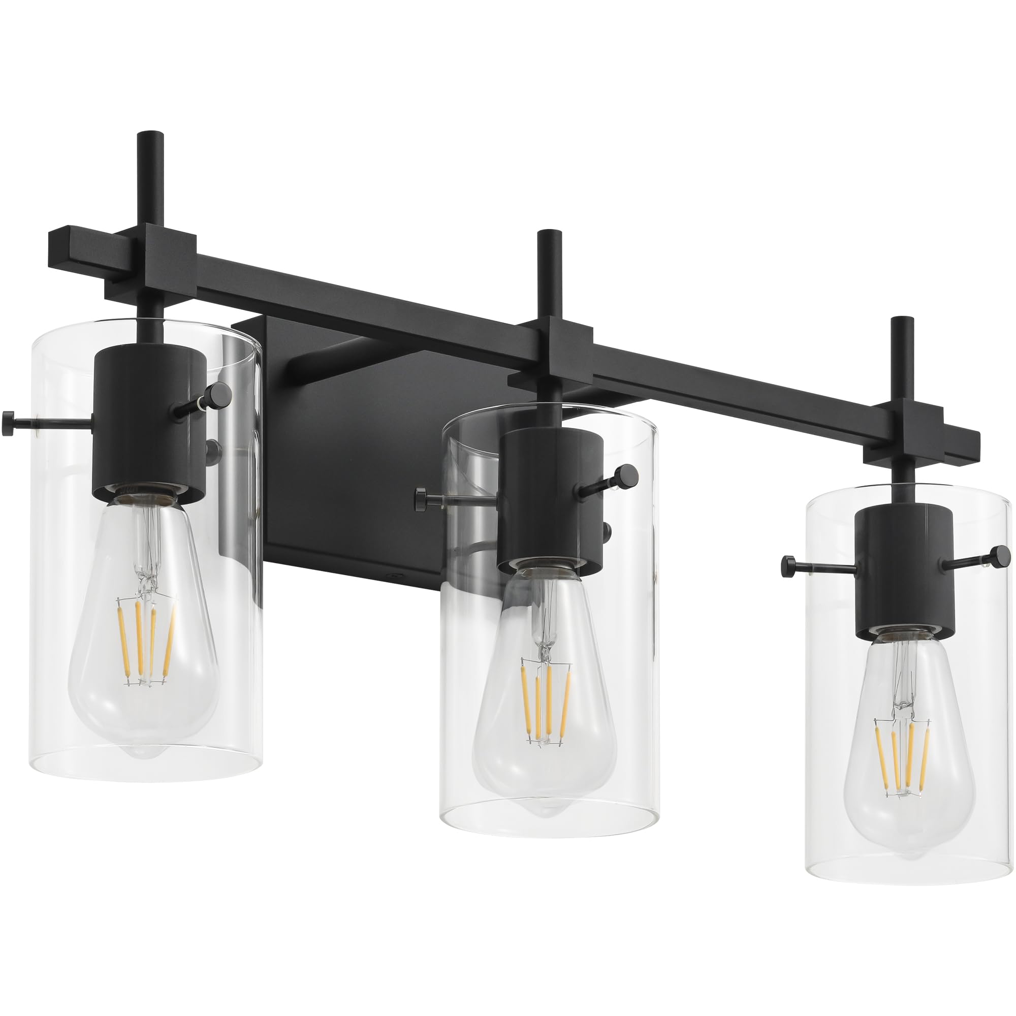 Solfart 3 Lights Black Vanity Lights For Bathroom Wall Light Fixtures Bathroom Light Fixtures Over Mirror Bath Vanity Light Blac