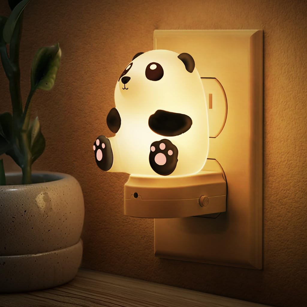 L LOHAS LED Night Light for Kids, 3D Cute Night Light Plug in, Dusk to Dawn Nursery Night Lights, RGB+Soft White 3000K, 3 Lighti