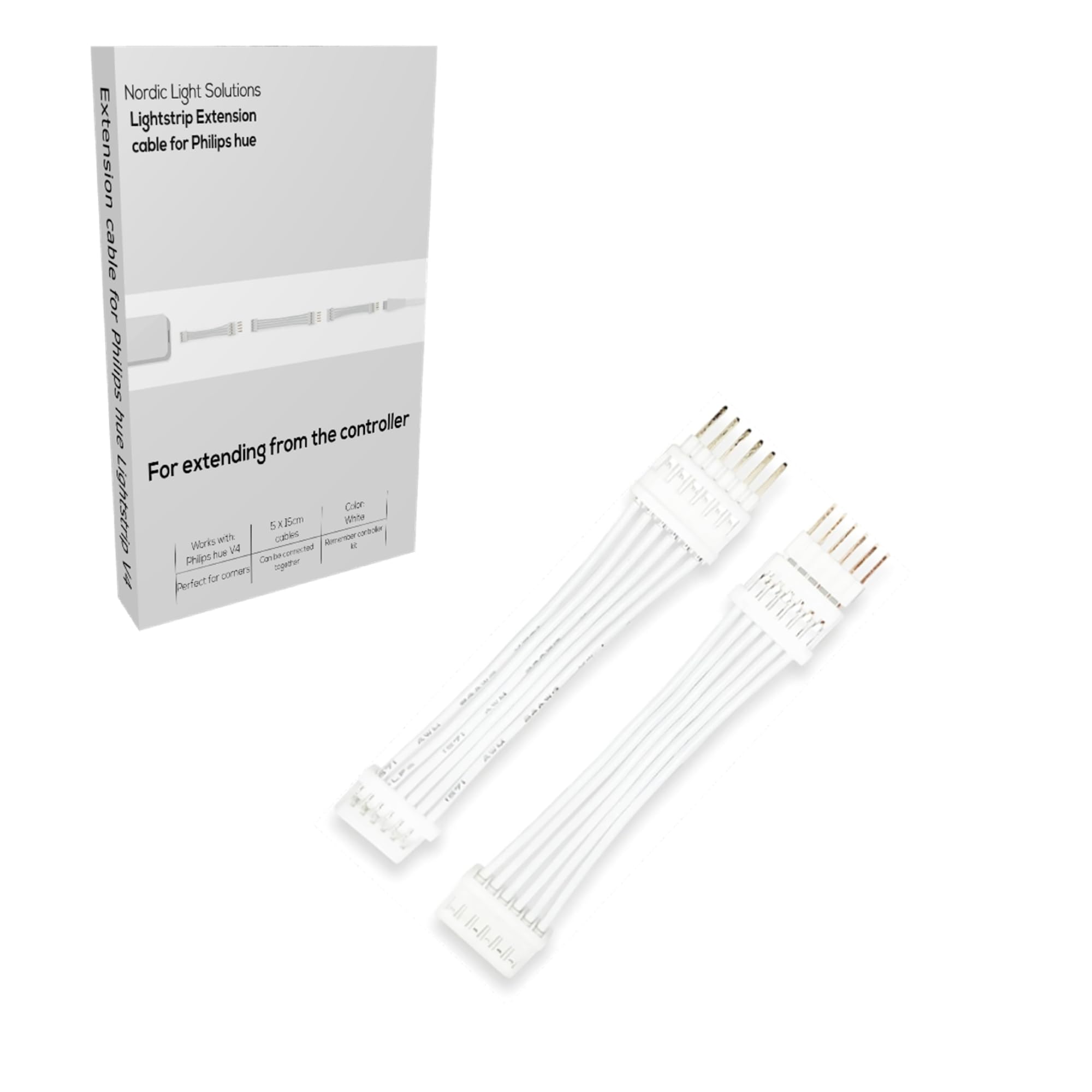 Light Solutions Extension Cable Compatible with Philips Hue Lightstrip V4 & Solo lightstrip Lighting - LED Strip LED Lighting - 