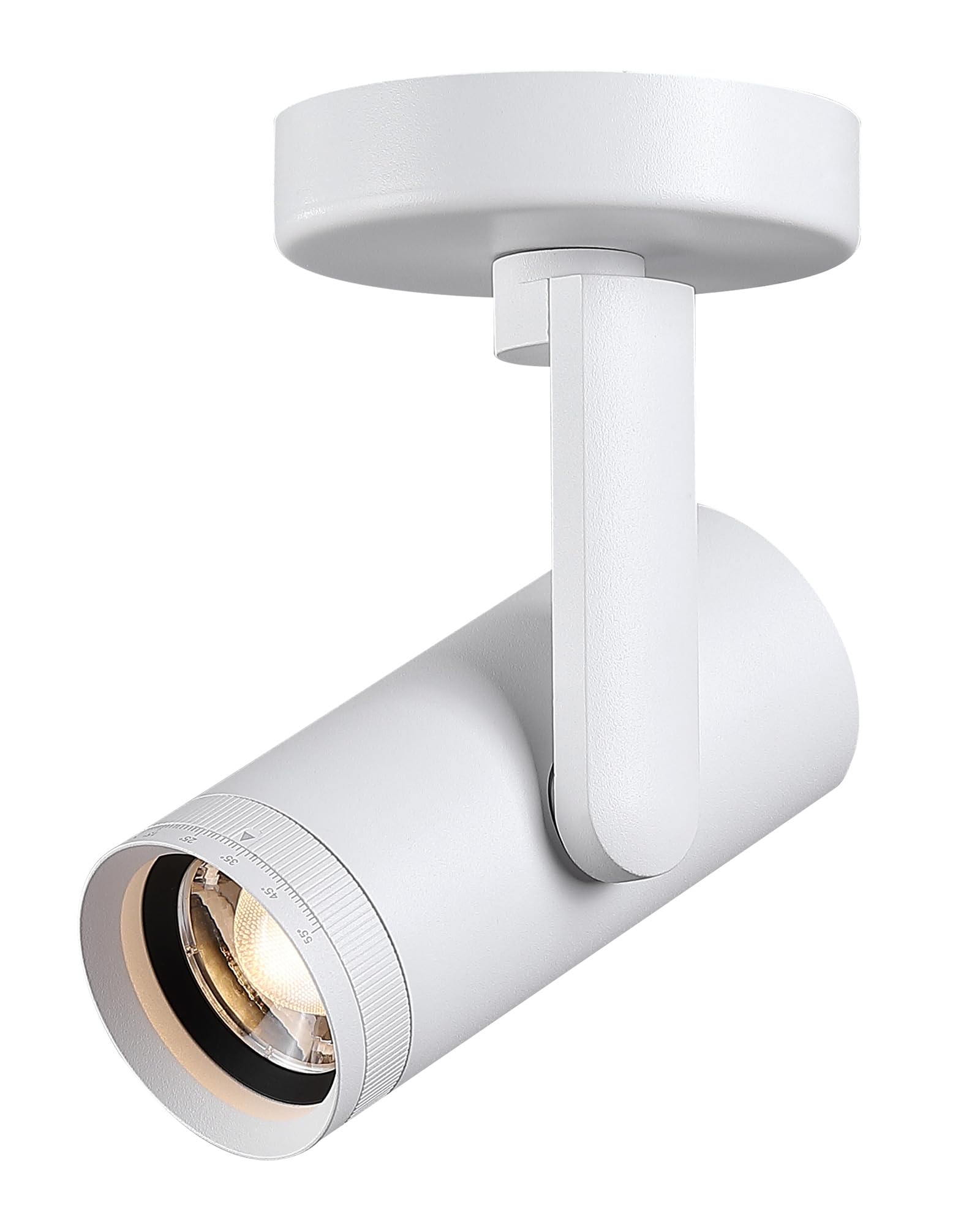 Opulux 12W LED Dimmable Zoomable Ceiling Spotlight Indoor - Adjustable Wall Surface Mount Accent Light for Home Corridor  Picture  Plants & Discomfortting | Warm White 3000K CRI 97  Flicker-Free  White