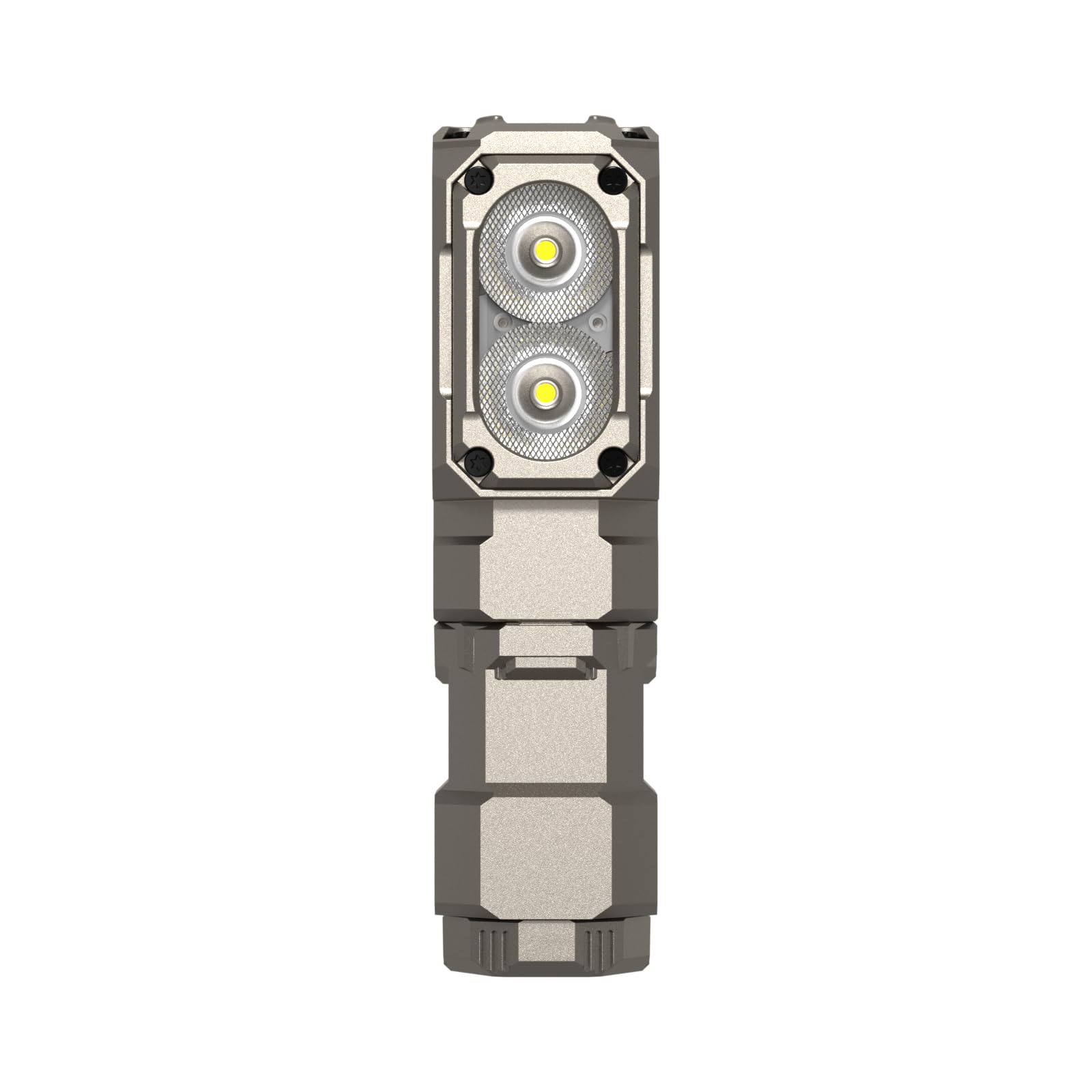 WUBEN E7 Khaki Mini Flashlight with Battery Extension Tube for Camping, Hiking, and Outdoor Activities