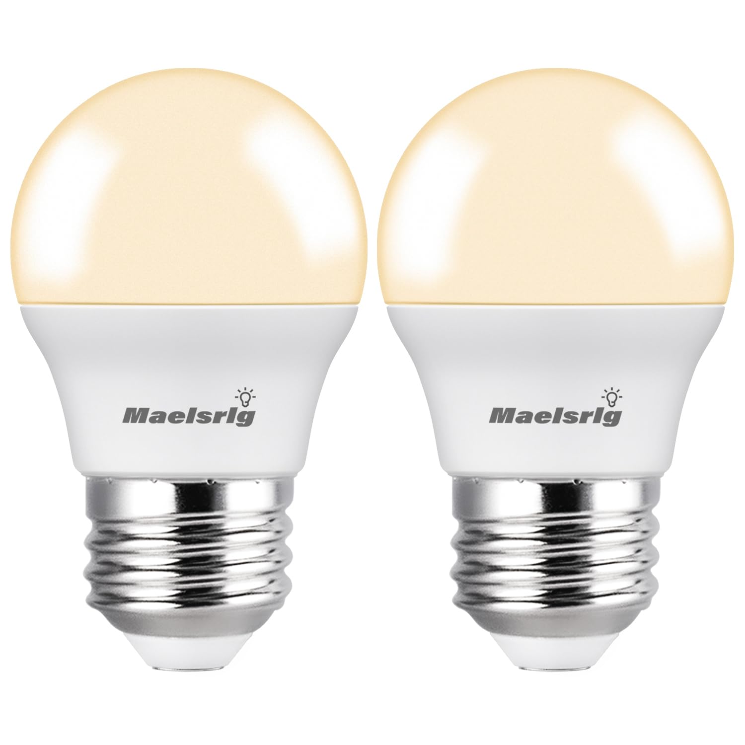 Maelsrlg 40 Watt Equivalent Refrigerator Light Bulb  90+CRI  5W 600LM Fridge Bulb 2700K Soft White  Waterproof A15 E26 Base  25 000Hrs Lifespan for Freezer Frigidaire Replacement  2-Pack