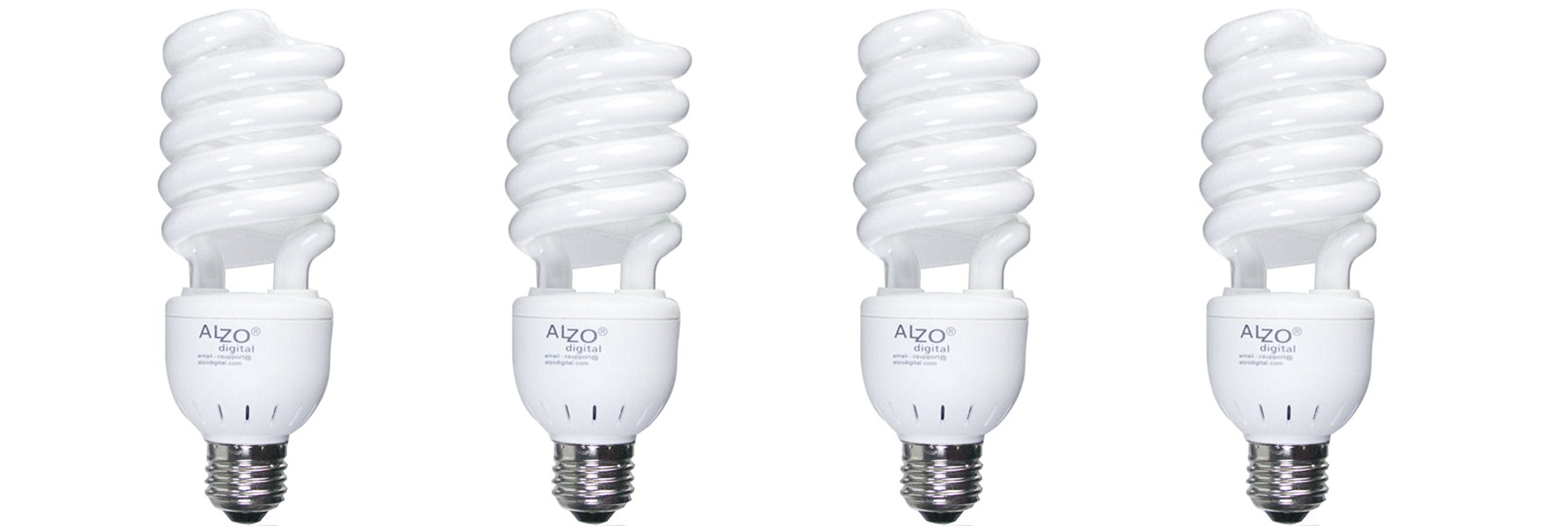 ALZO 27W Full Spectrum CFL Light Bulb 5500K, 1300 Lumens, 120V, Pack of 4