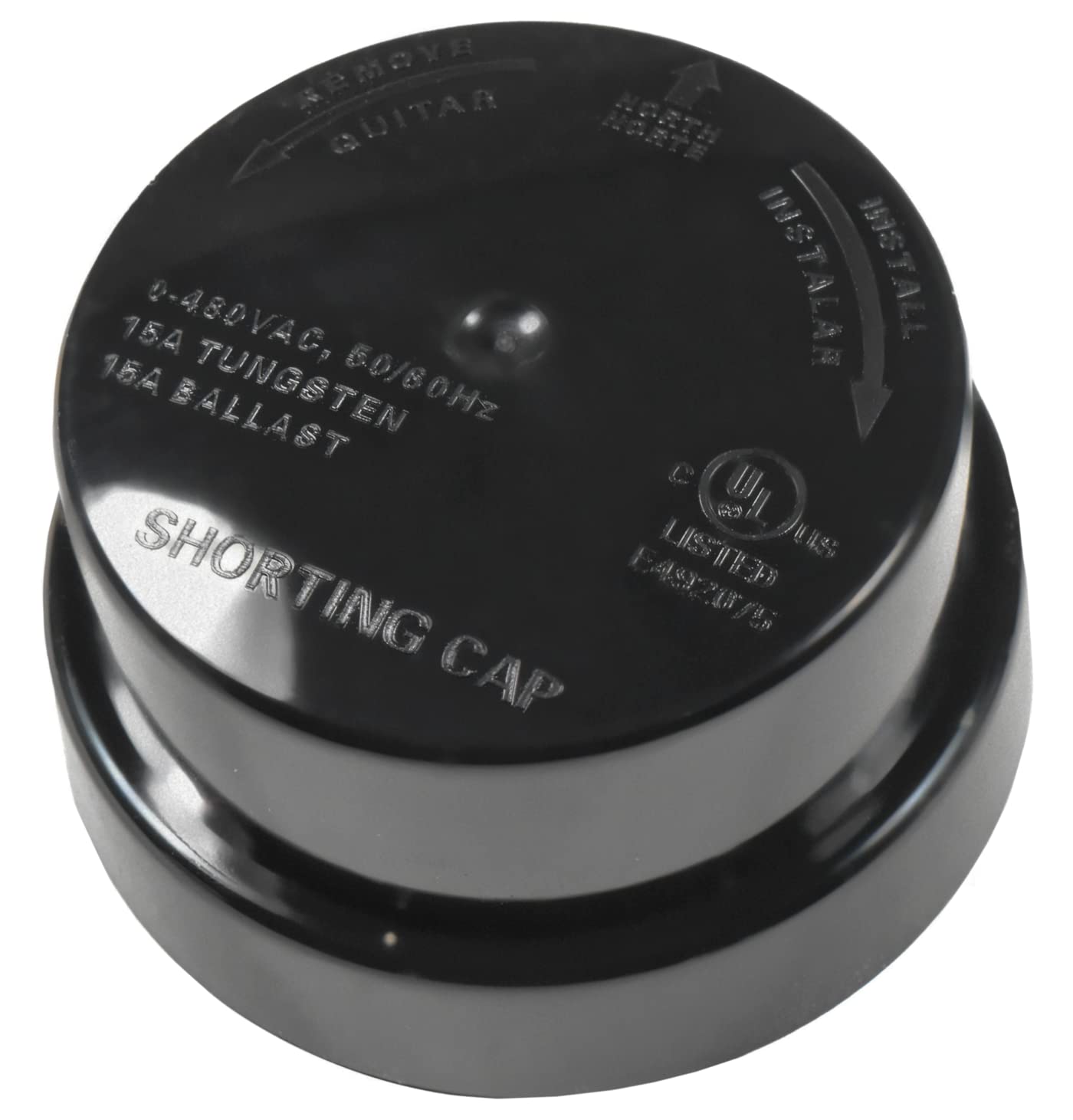 HQRP Photocell Sensor Shorting Cap, 2-Pack, Metal, Black, Twist Lock Plug for Outdoor Lights, Model 88777470411225