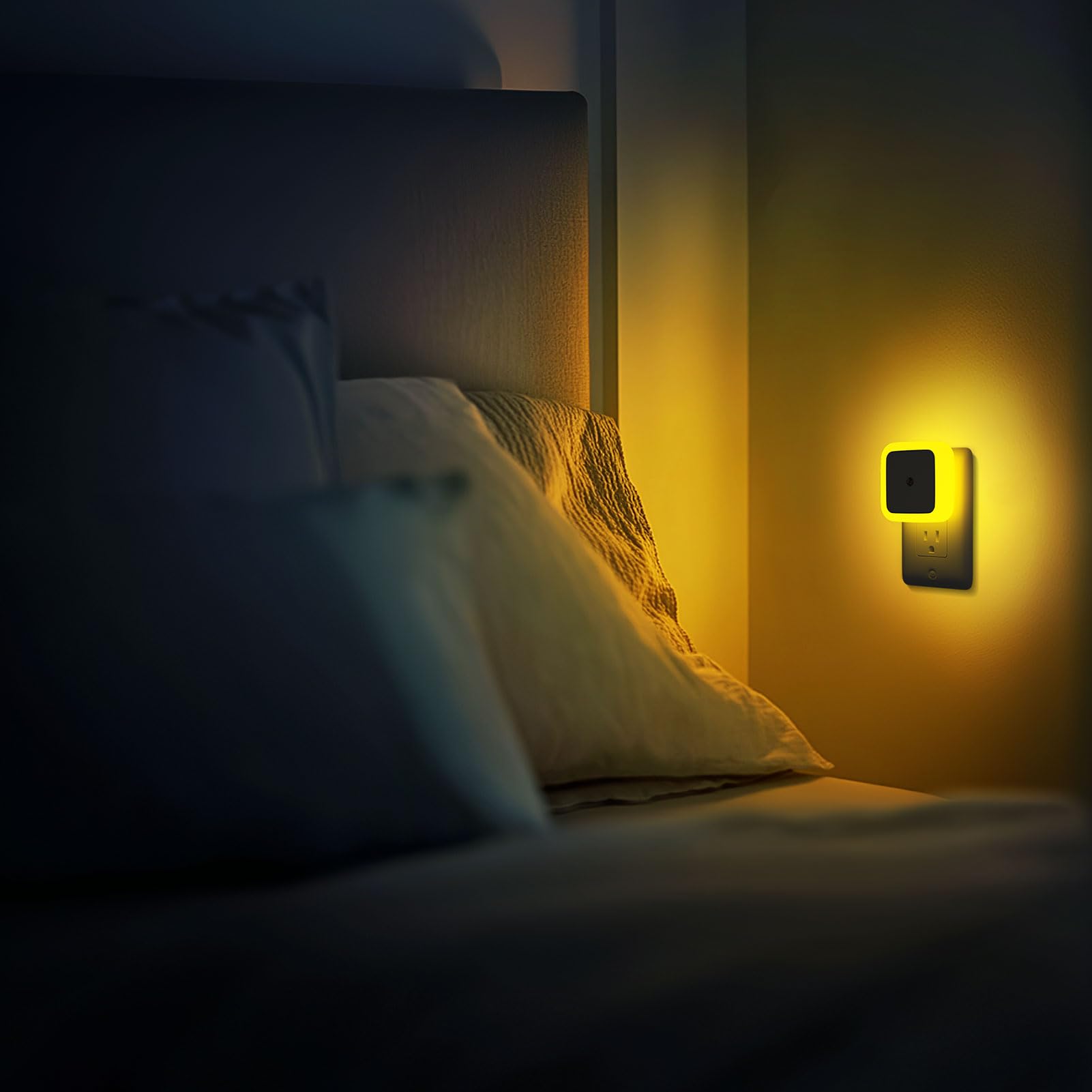 Sujeet Night Light, Night Lights Plug Into Wall,Nightlight Plug In Night Light, Dusk To Dawn Night Lamp Led Night Light For Adults Bedroom, Bathroom, Hallway (Amber)