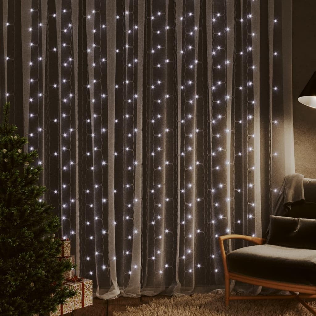 Vidaxl Led Curtain Fairy Lights 1.2"X1.2" 300 Led Colorful 8 Function