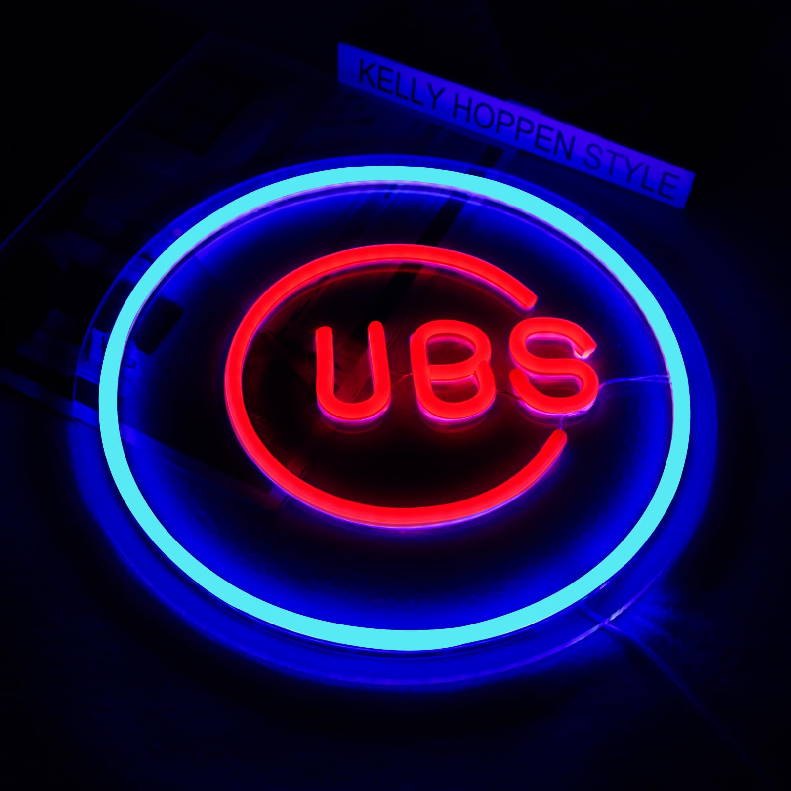 Balanar Neon Sign Baseball LED Light for Wall Decor, Acrylic, B-Baseball Team Model, Red, Ideal for Man Cave, Garage, Game Room