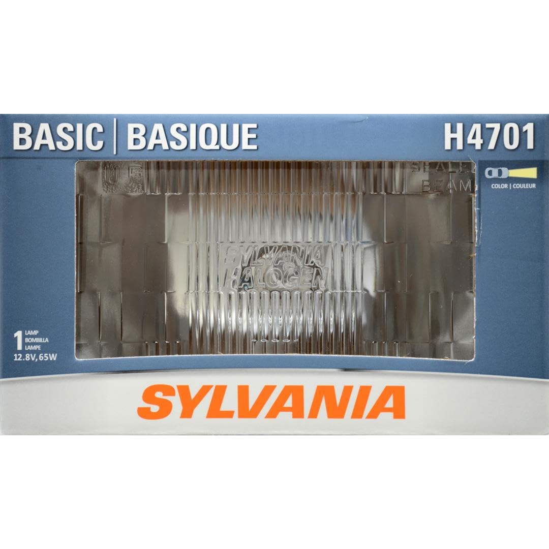 SYLVANIA Halogen Sealed Beam Headlight H4701.BX, Clear, 92x150, Contains 1 Bulb