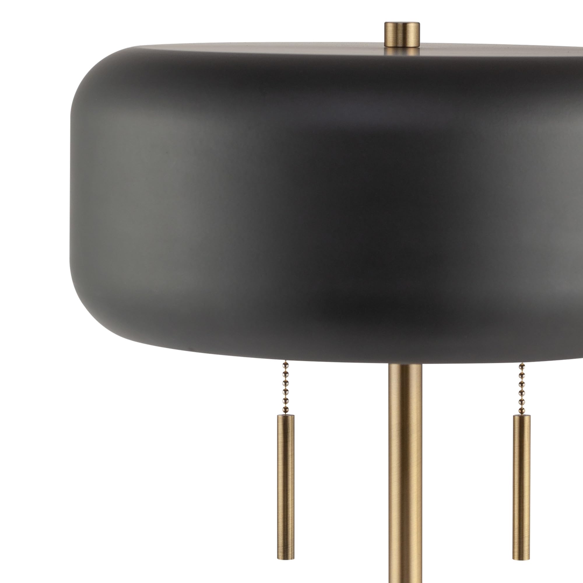 Globe Electric 67347 Table Lamp, 2-Light, Metallic Dark Gray, Metal, Ideal for Living Room, Bedroom, Home Office