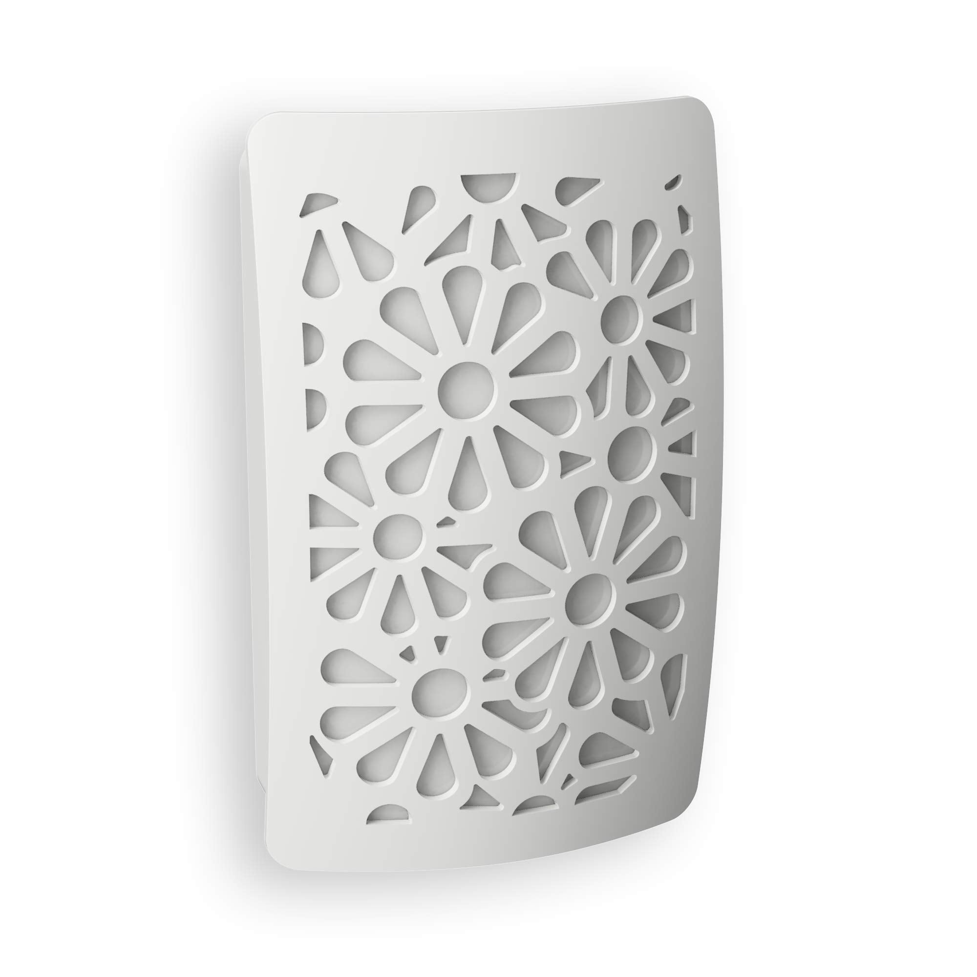 Westek NL-DPFL-W Floral Decoplug Night Light, Plastic, White