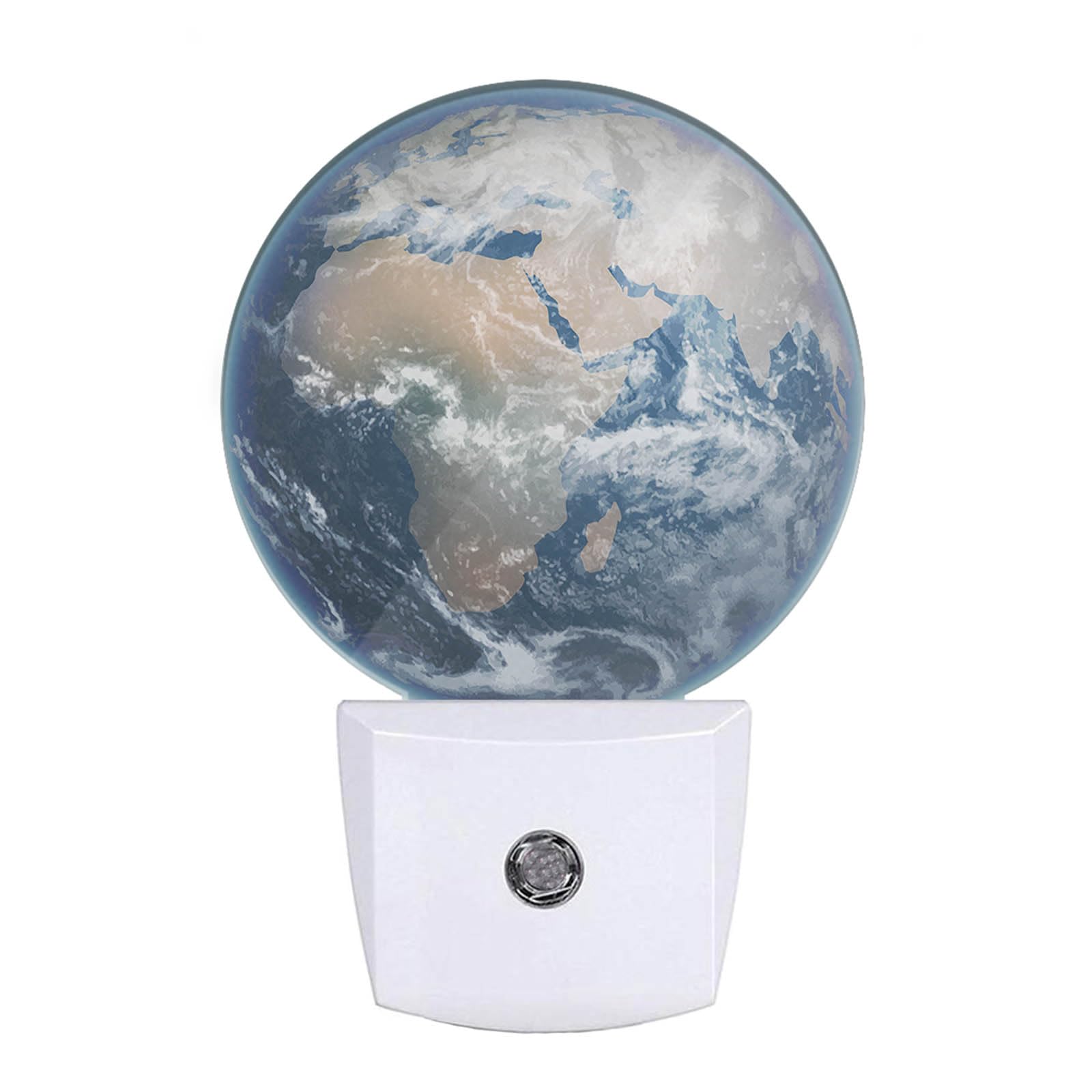 Uanvaha Planet Night Lamp Earth with Continents Oceans Plug in Night Lights Auto LED Lamp Energy Saving Round Lights for Boys Gi