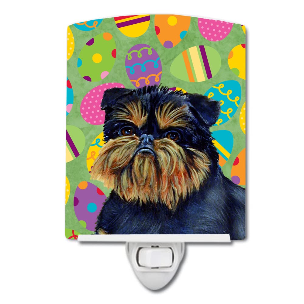 Carolines Treasures Ceramic Night Light, LH9433CNL, 6x4x3in, Multicolor, Brussels Griffon Design, UL-Certified for Bedroom, Bathroom, Nursery