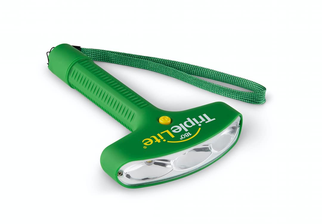 TripleLite 180 Degree LED Flashlight - 300 Lumen, Water Resistant, Blue, ABS Material, Perfect for Camping and Emergencies