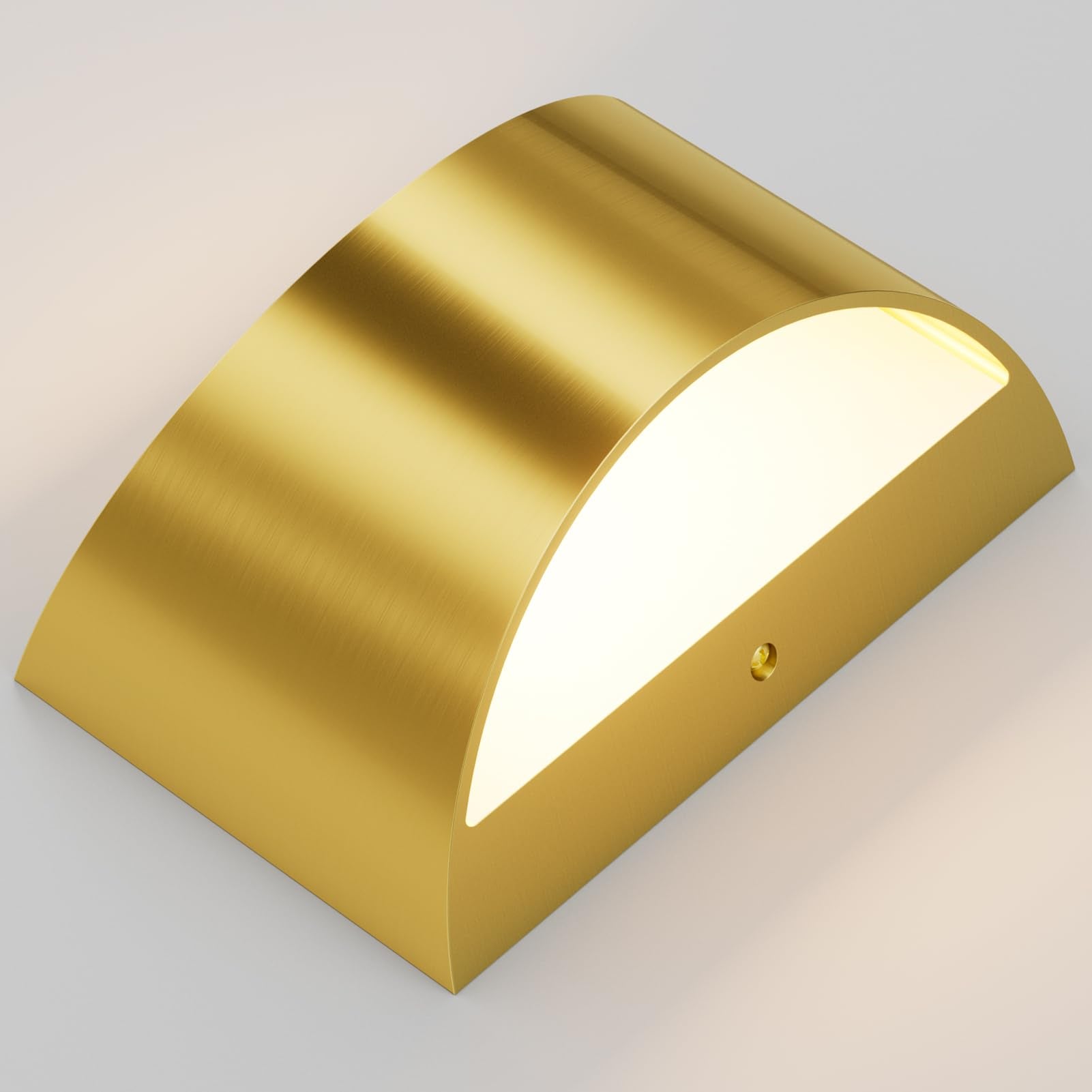 Aipsun 2 Pack Brushed Gold Wall Sconce Indoor Wall Lights Hardwired Up And Down Wall Mount Light For Living Room Bedroom Hallway