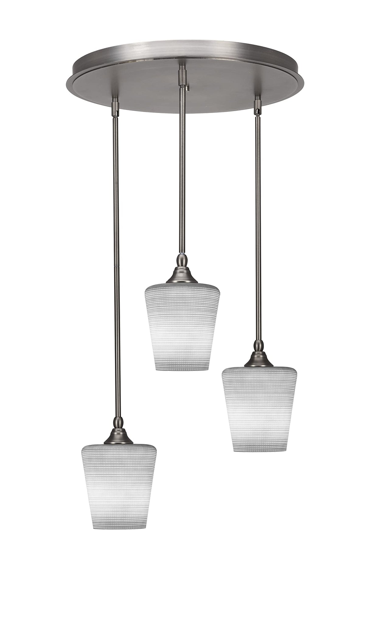 Empire 3 Light Cluster Pendalier in Brushed Nickel Finish (2183-BN-4031)