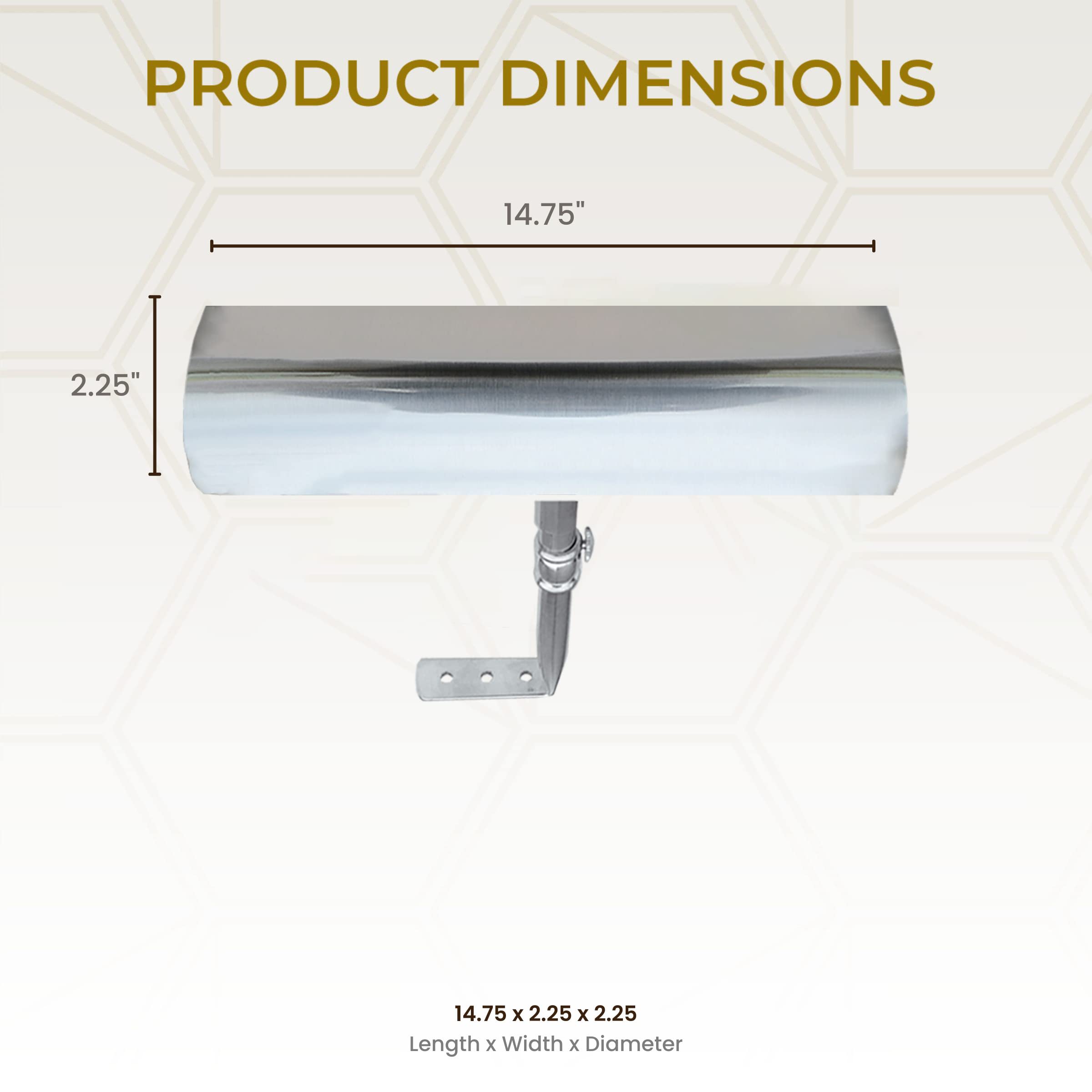 Royal Designs, Inc. Cordless Remote Control Led Picture Light, Dimmable With Timer Function, Brushed Nickel, 14.75 Inches, 2 Pac