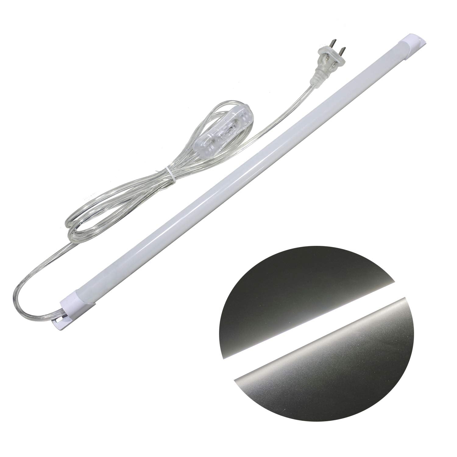 STBTECH LED Under Cabinet Light, 17in Strip Light Bar, Magnetic Installation, Plastic, White 6000K