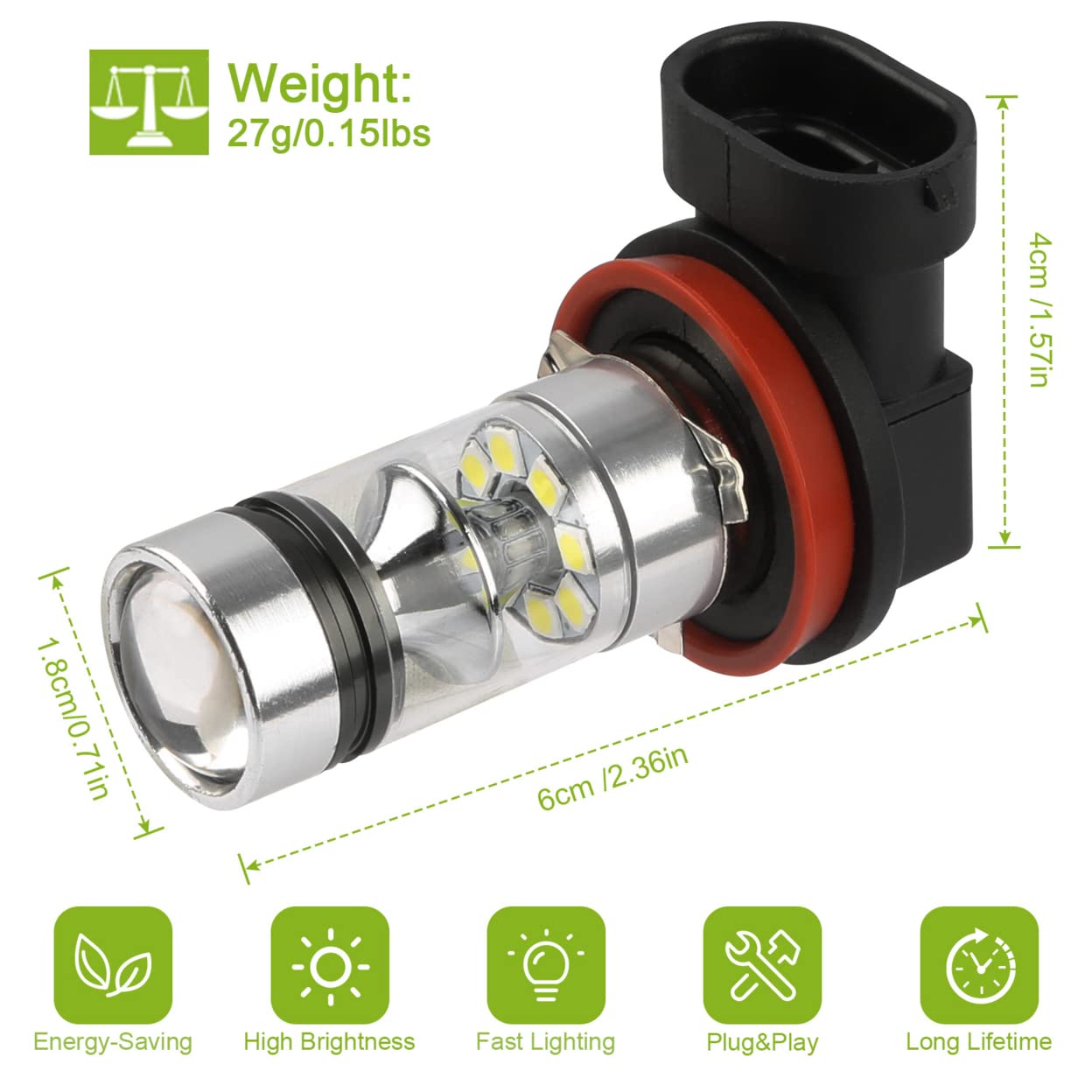 Imountek 100W Led Driving Bulbs - High Brightness, Durable Abs Material, Energy Efficient