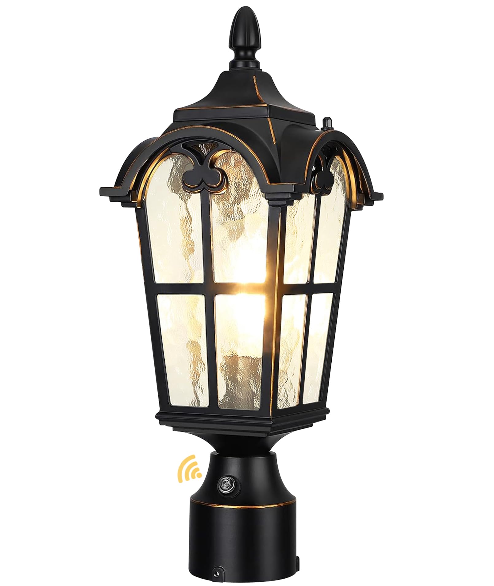 Slypadan Dusk to Dawn Outdoor Post Lights Black Waterproof Lamp Post Light Fixture  Aluminum Lamp Posts Outdoor Lighting Pole Lantern for Outside Yard Patio Pathway Garden Deck  Hard Wired