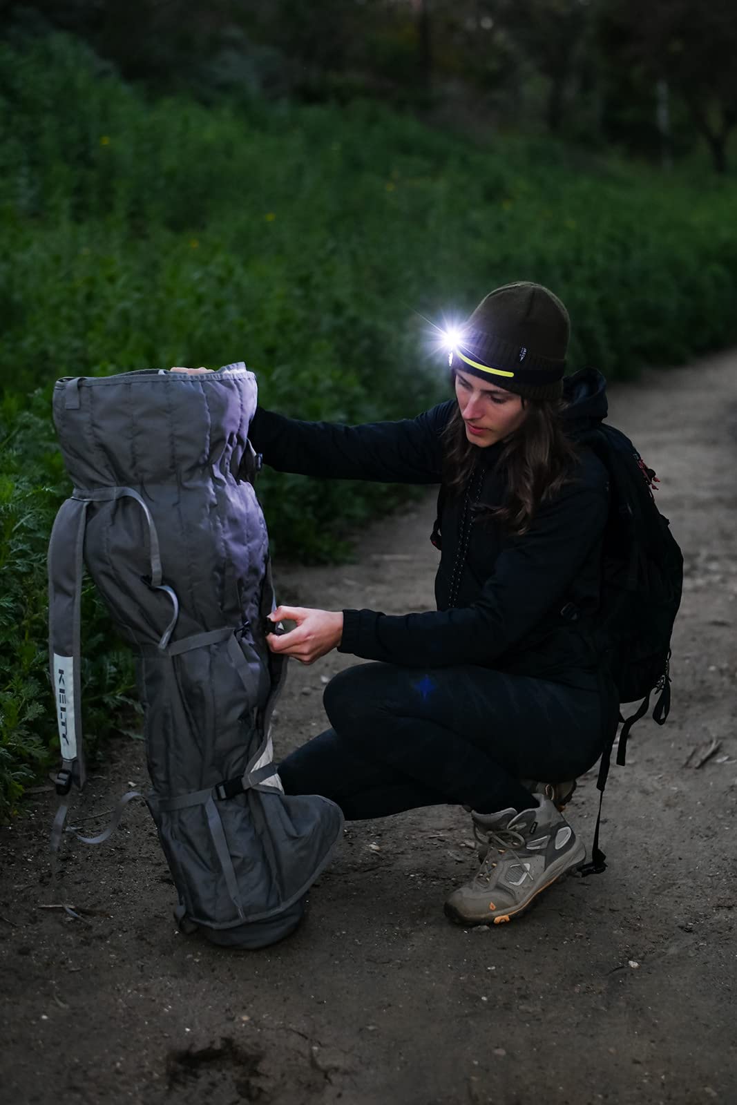 Night Buddy LED Headlamp - 4X Brighter, 5 Light Modes, Silicone Rubber, White & Red, Model 2 for Camping Essentials