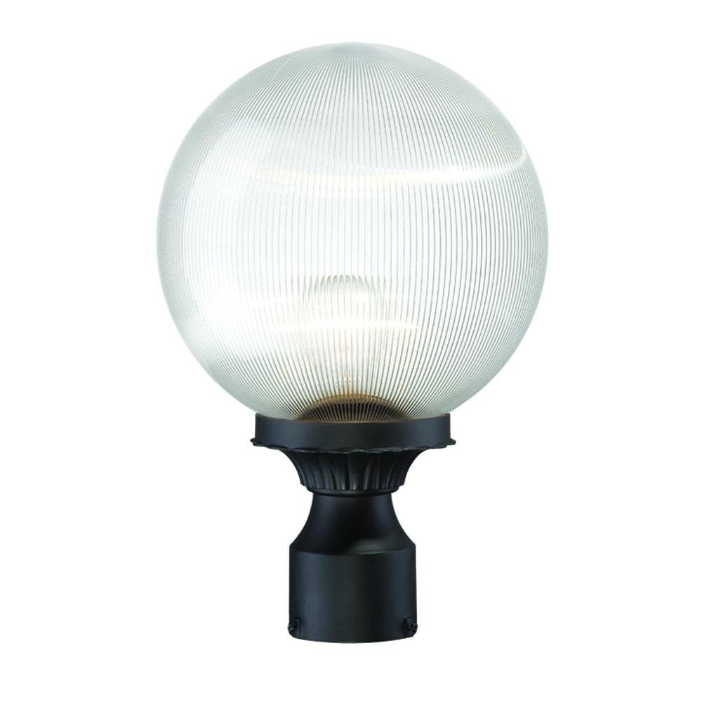 Acclaim Lighting 1-Light Post Mount Outdoor Light Fixture, Matte Black, Glass, 9.88 x 14.5 in, Model 5267BK/CL