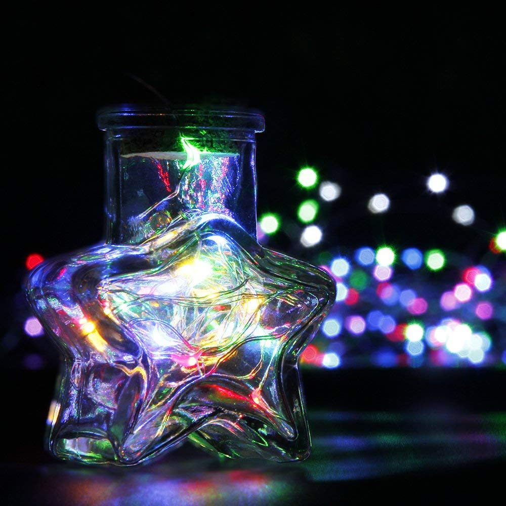 Mumuxi 4 Pack 33Ft Remote Control Battery Operated Fairy String Lights With Timer, 100 Led Twinkle Leds, Color Changing Outdoor