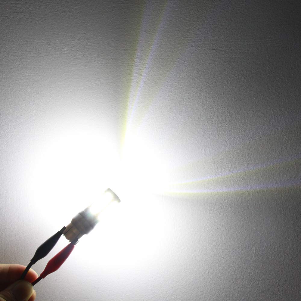 Alla Lighting 7443 T20 2800lm LED Bulbs, 6000K Xenon White, Super Bright Reverse/Signal/Brake Tail Lights, 12V 5730 33