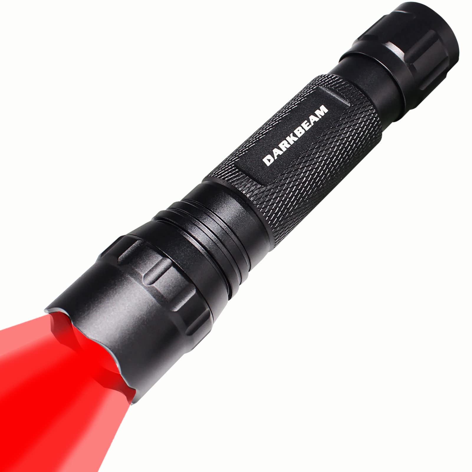 DARKBEAM Tactical LED Red Light Flashlight, Rechargeable, Zoomable, Pocket Size, Aluminum, Model 501B-S, 501B-S Red Light