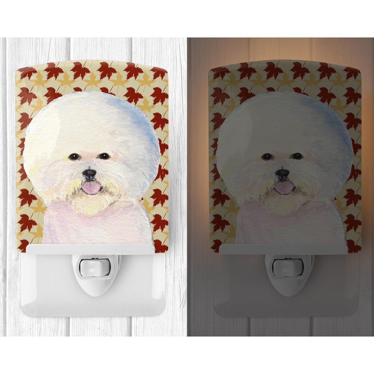 Carolines Treasures Ceramic Night Light Bichon Frise Portrait 6x4x3in Multicolor Model SS4330CNL