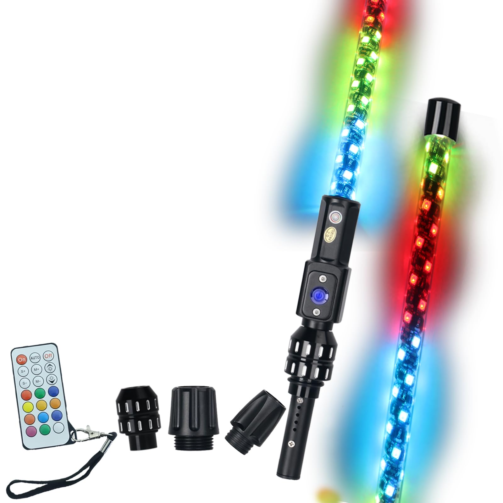 Hoffen 360° Boat Navigation Light - 2NM Coast Guard Compliant, 4FT, Multicolor, ABS, Model NL-04ft, Remote Control for Pontoon & RV