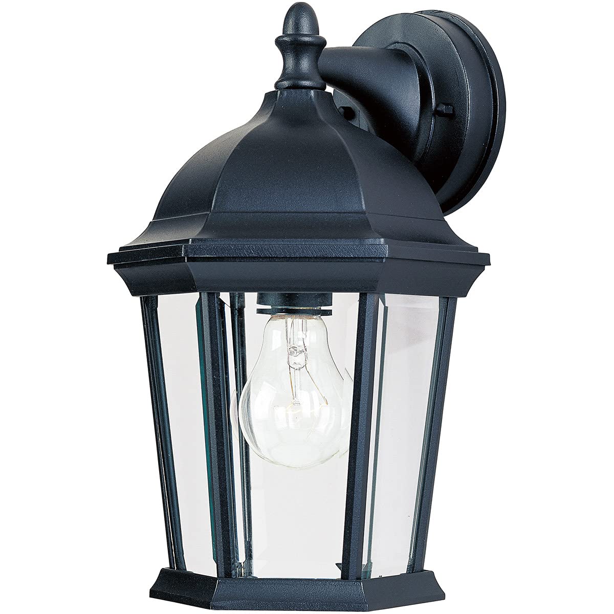 Maxim Cast-One Outdoor Wall Mount Light, Black, 8in Wide x 12in High, Aluminum, Model 1024BK
