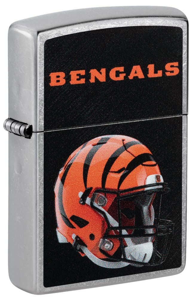 Zippo Nfl Cincinnati Bengals Helmet Street Chrome Pocket Lighter