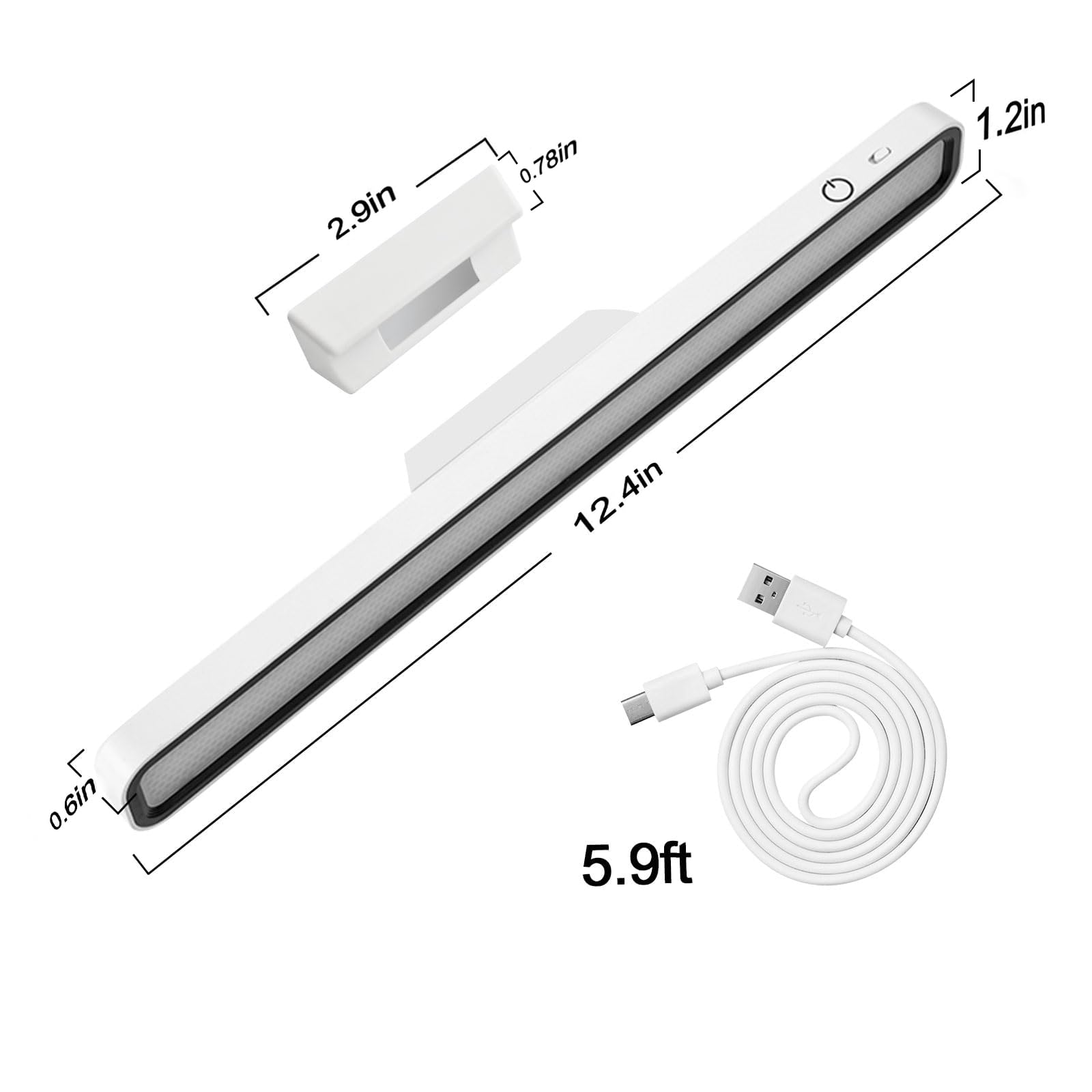 XmnSoly LED Desk Light Bar - 3000K to 6000K Color Temperature, Magnetic Rechargeable Light for Home, Office, Reading, Model 2232